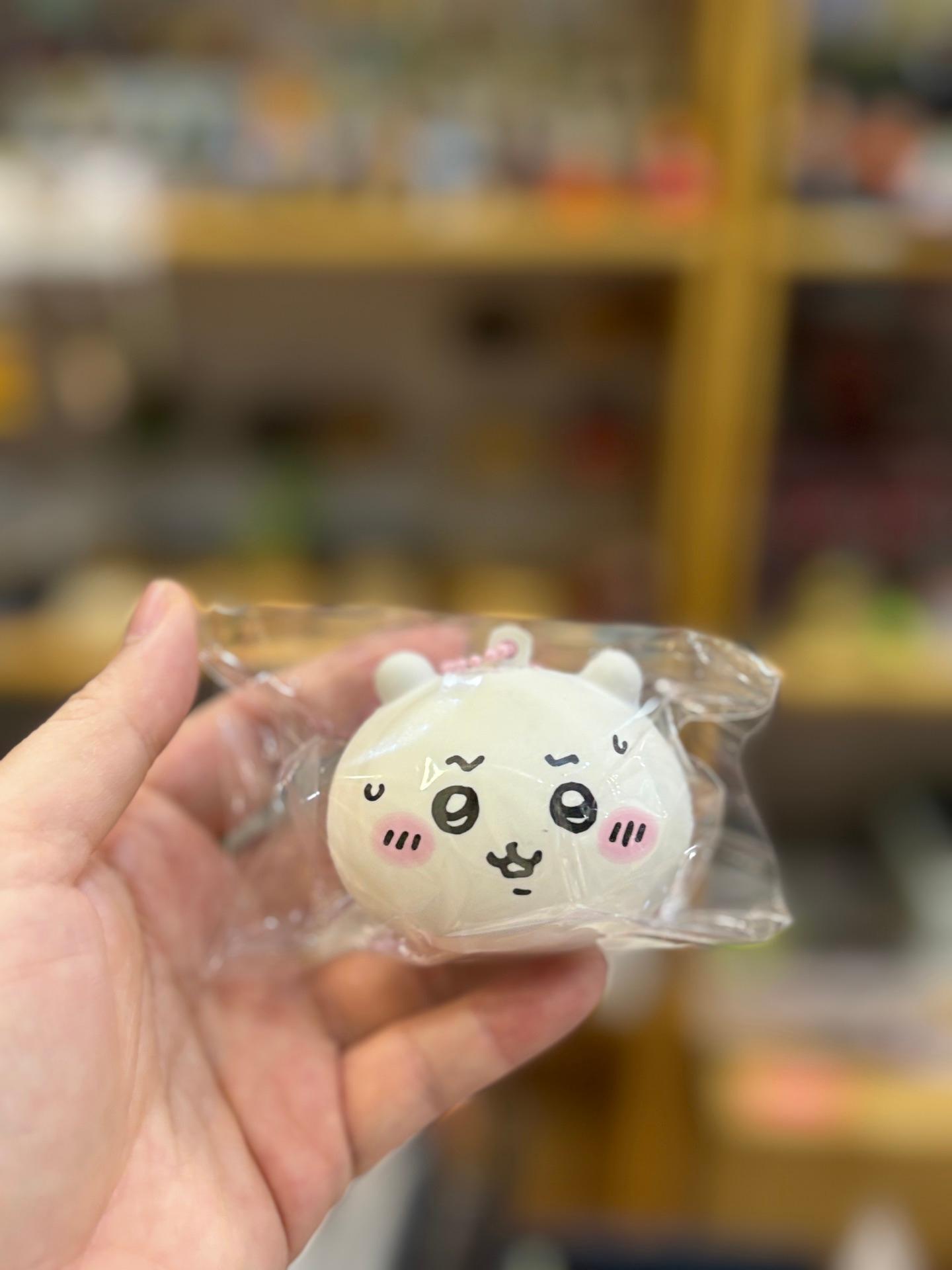 Chiikawa Usagi Squishy Face Mascot keychain.