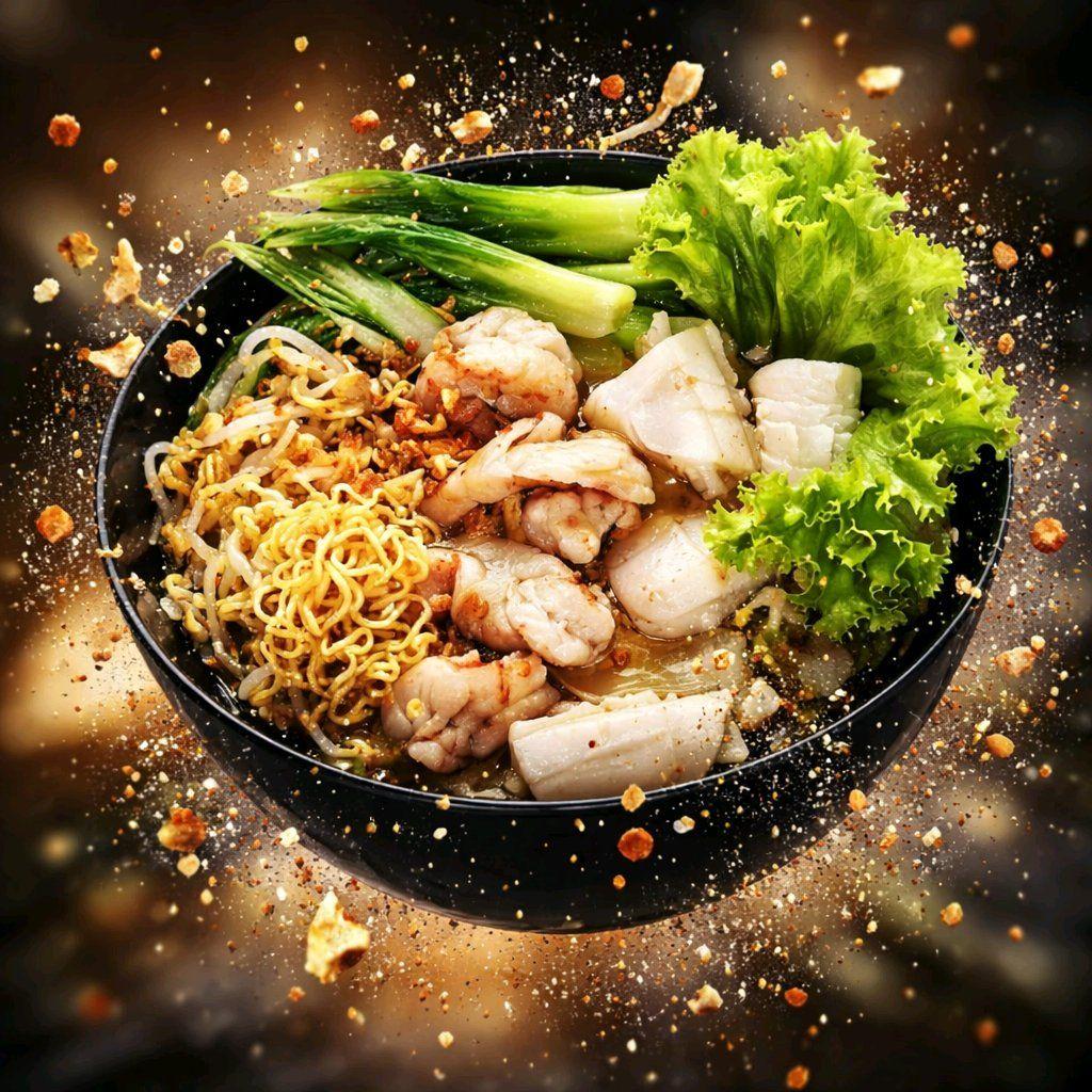 ស៊ុបមីគ្រឿងសមុទ្រ / Seafood Soup with Yellow Noodle