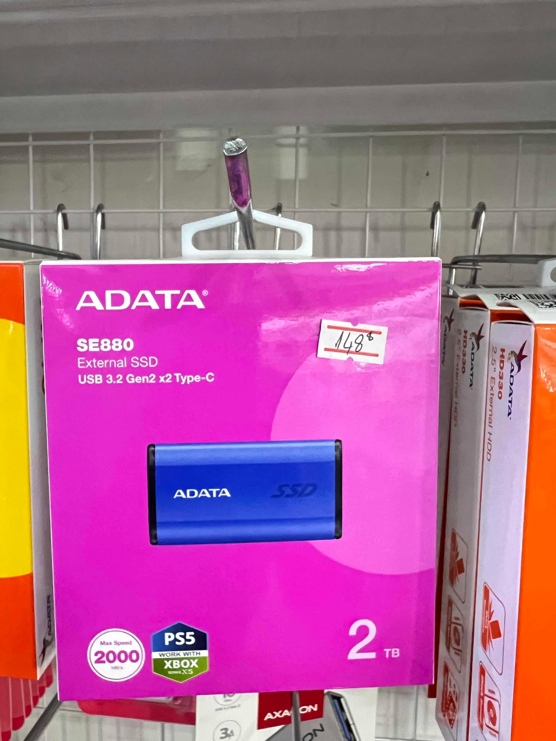 ADATA SE880 External SSD 2TB / Speeds 2000Mb 148$ 