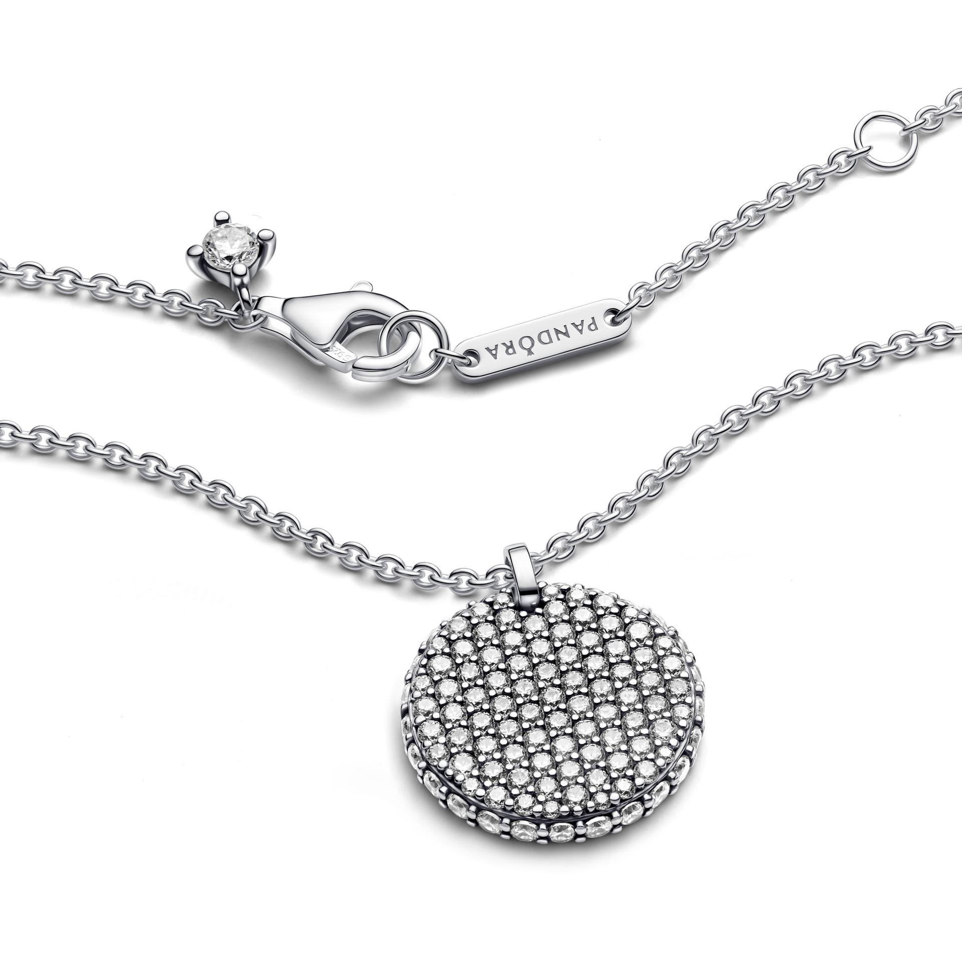 Pandora Timeless Pavé Round Pendant Necklace