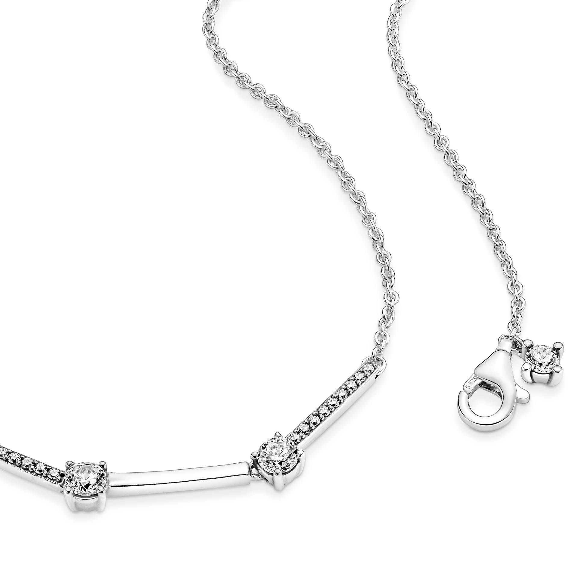 Pandora Sparkling Pave Bars Necklace
