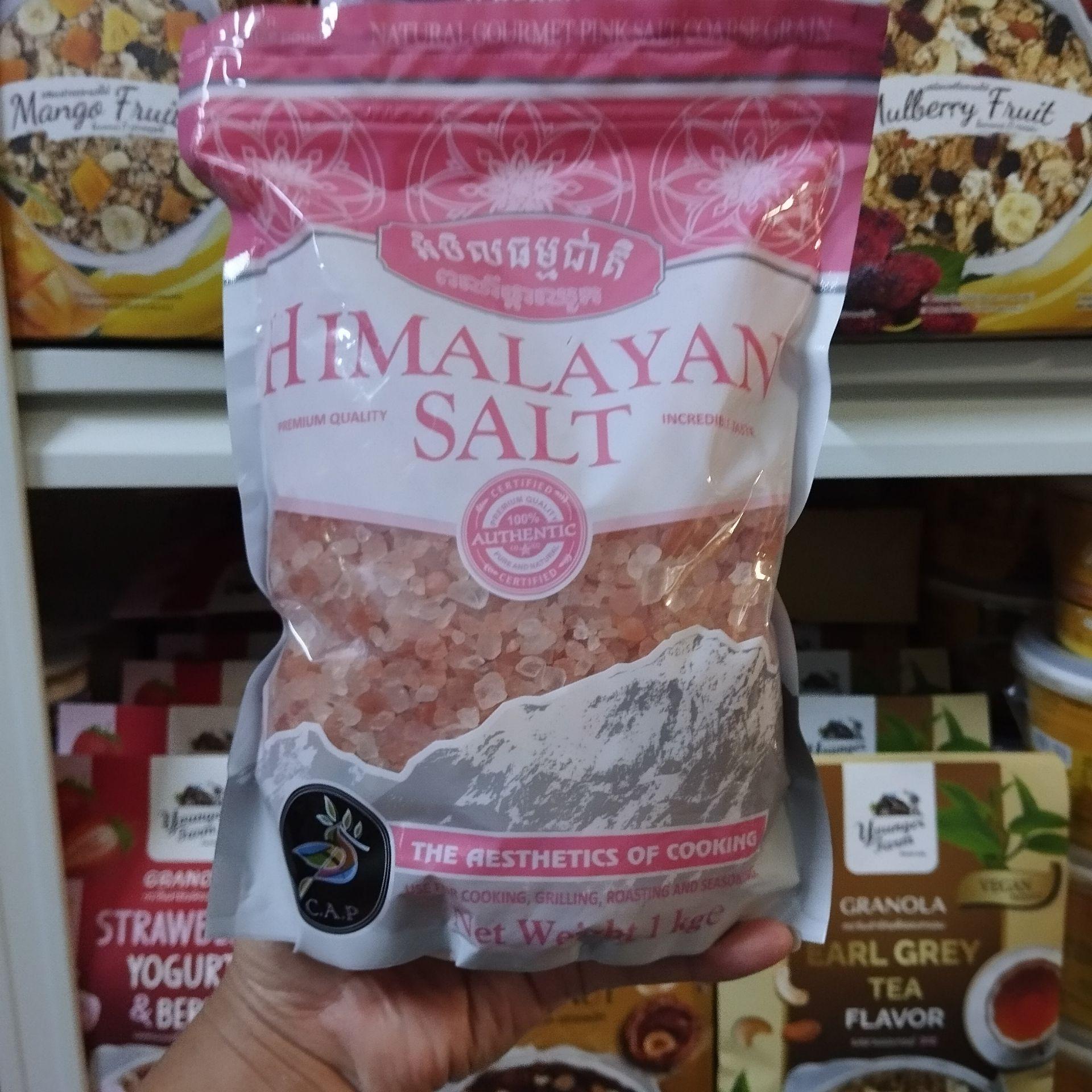 Himalayan salt អំបិលផ្កាឈូកគ្រួស1គីឡូ