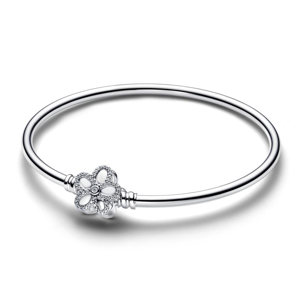 Pavé Flower Bangle