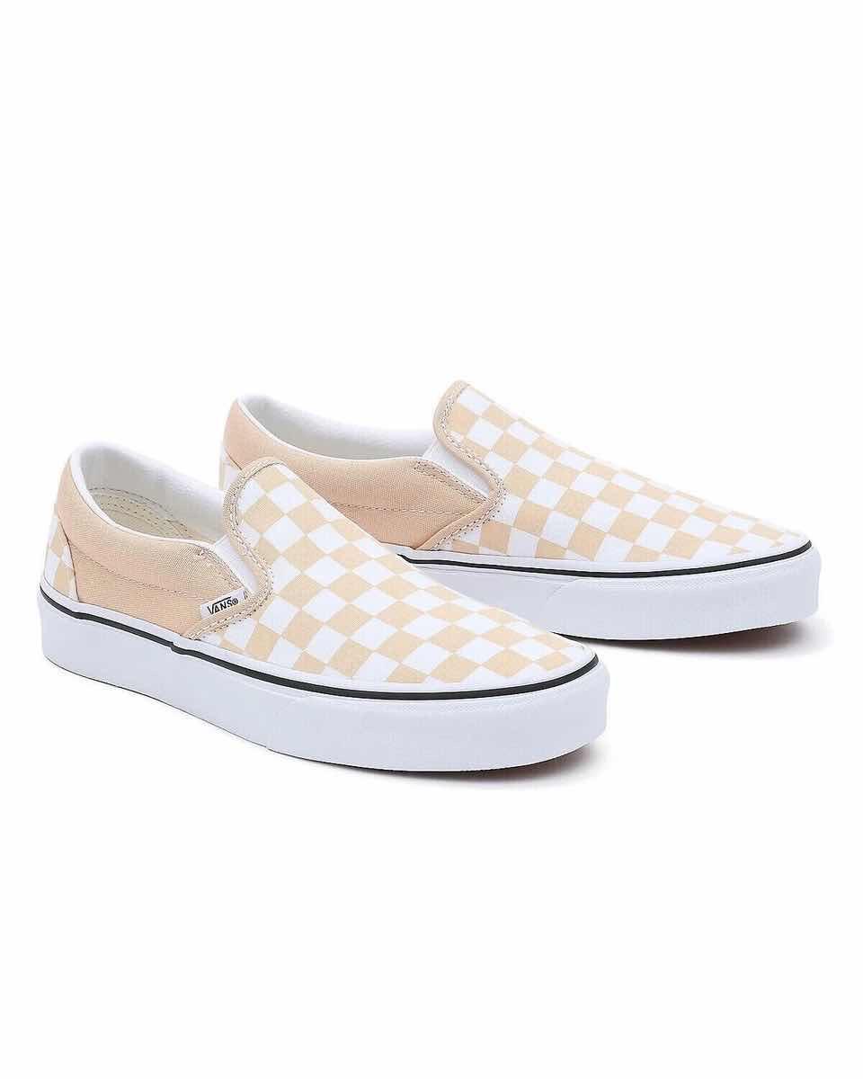 Vans Unisex Classic Slip-On Color Theory Checkerboard Peach
