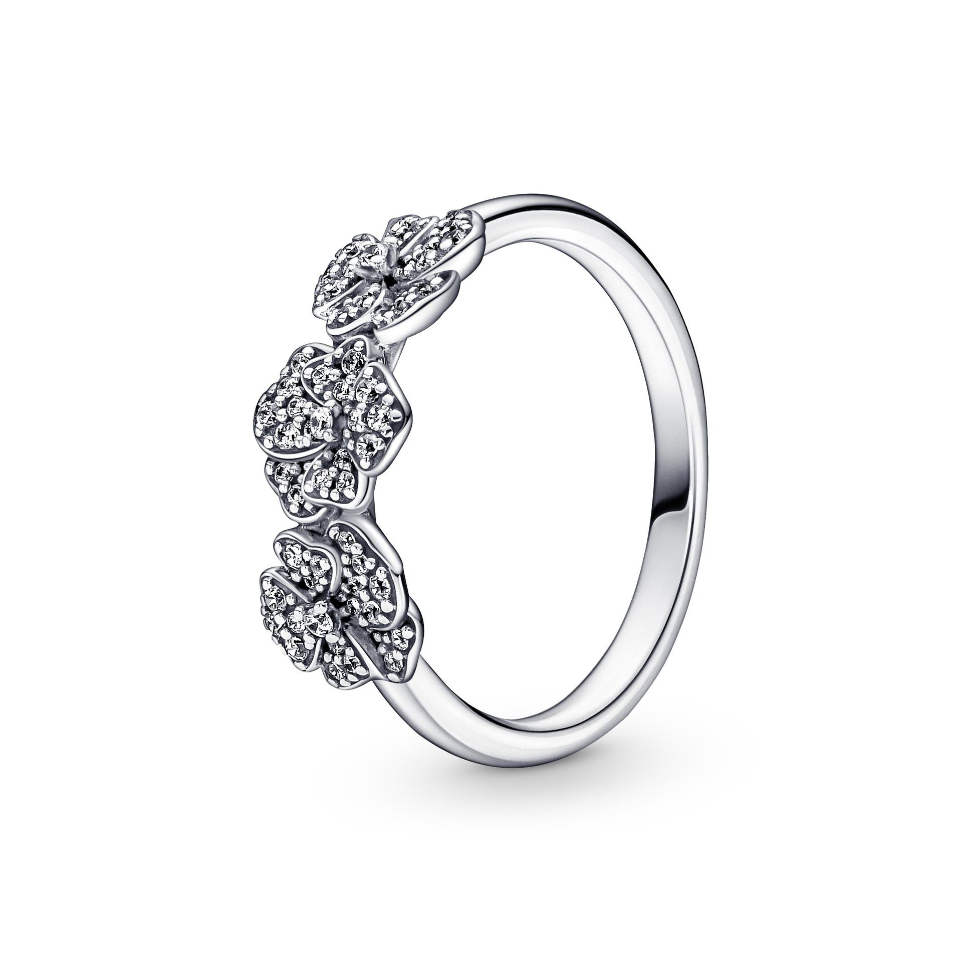 Triple Pansy Flower Ring