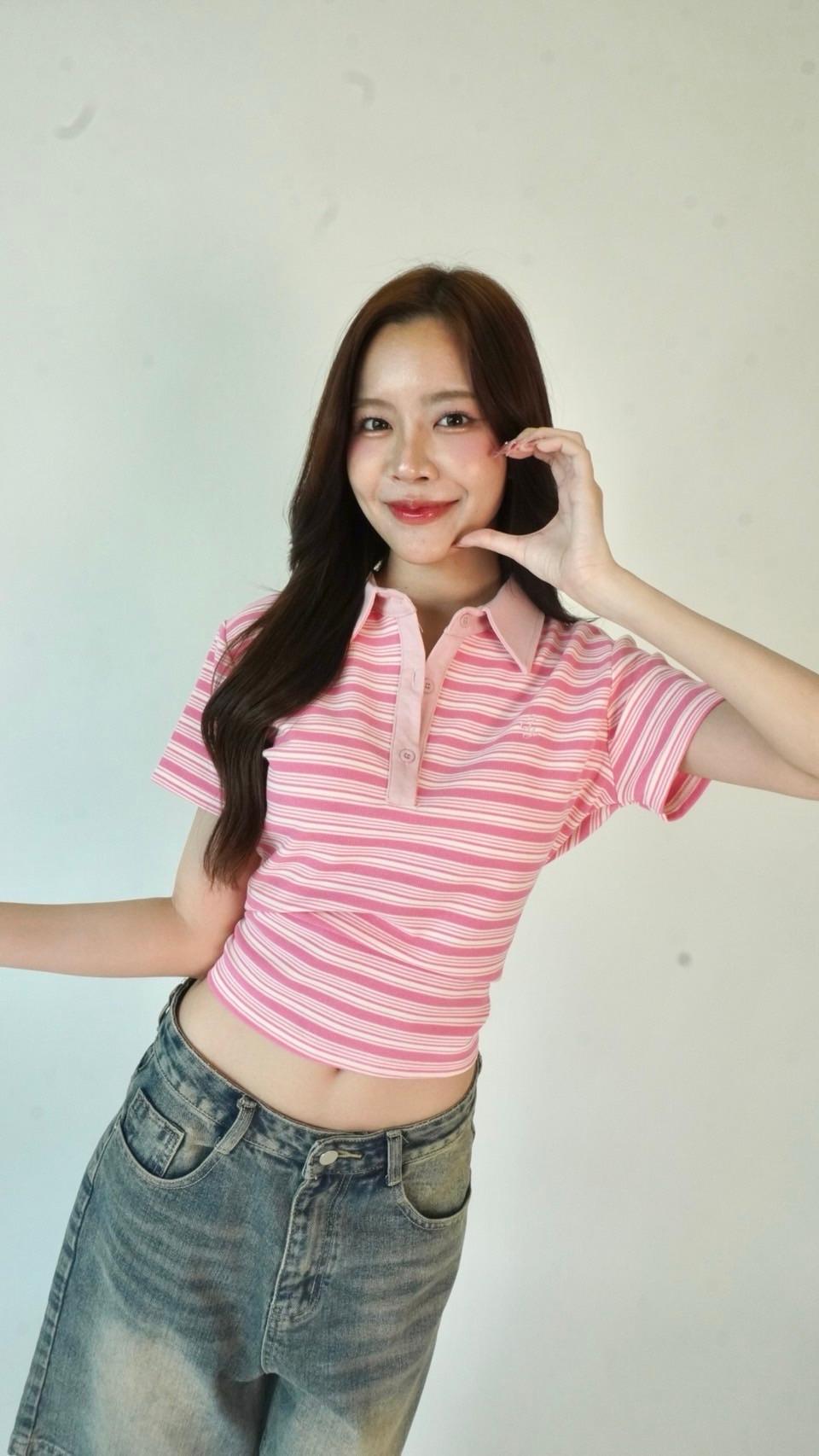 Stripped polo shirt