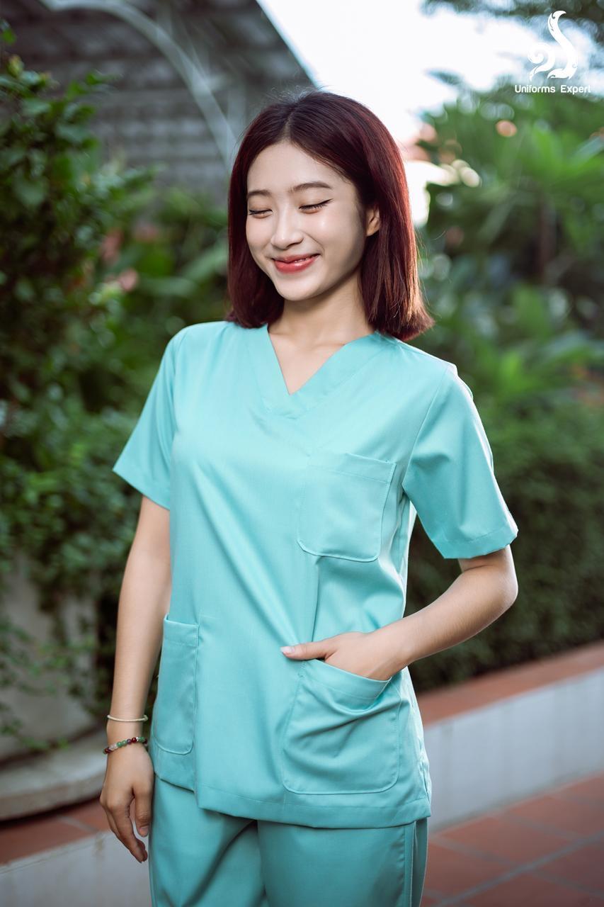 ឈុតនារីពណ៌ហ្កិចឌិត - Nurse set for women Mint color