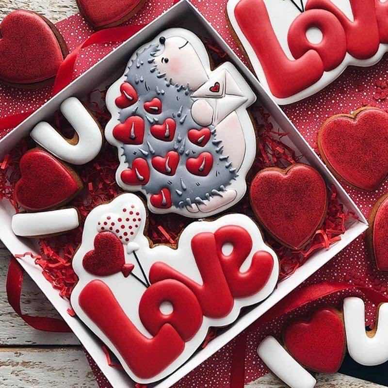Valentine’s Icing Cookes box
