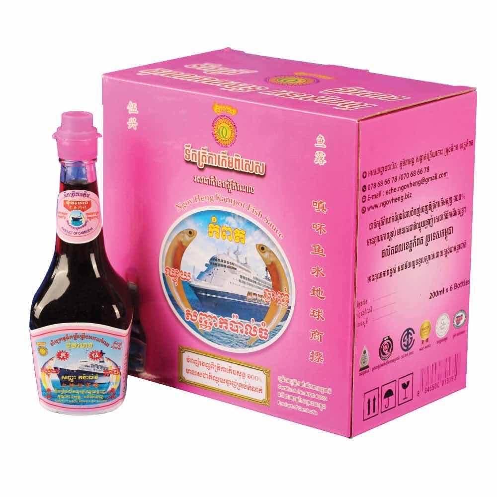 ទឹកត្រី៦ដបផ្កាឈូក ចំណុះ200mlx6