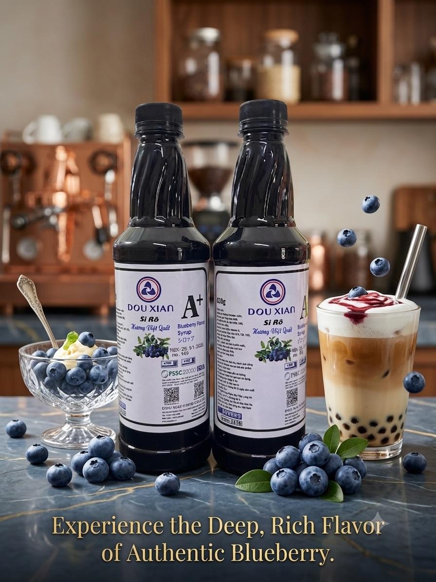 សេរ៉ូប្លូបឺរី Blueberry syrup Douxian