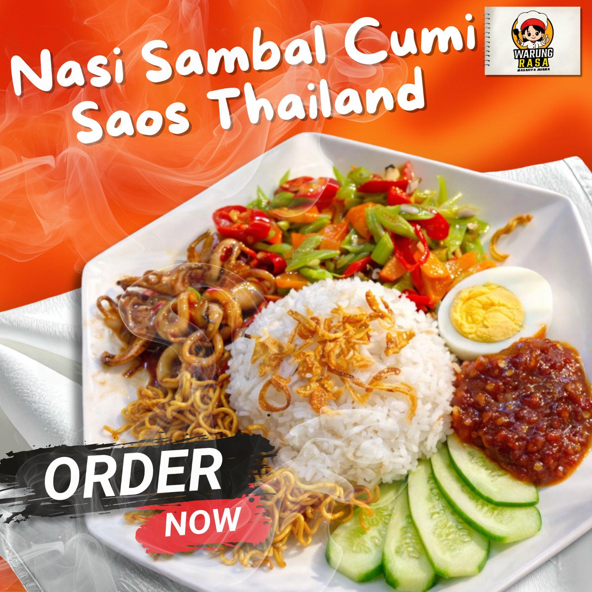 Nasi Sambal Cumi Saos Thailand