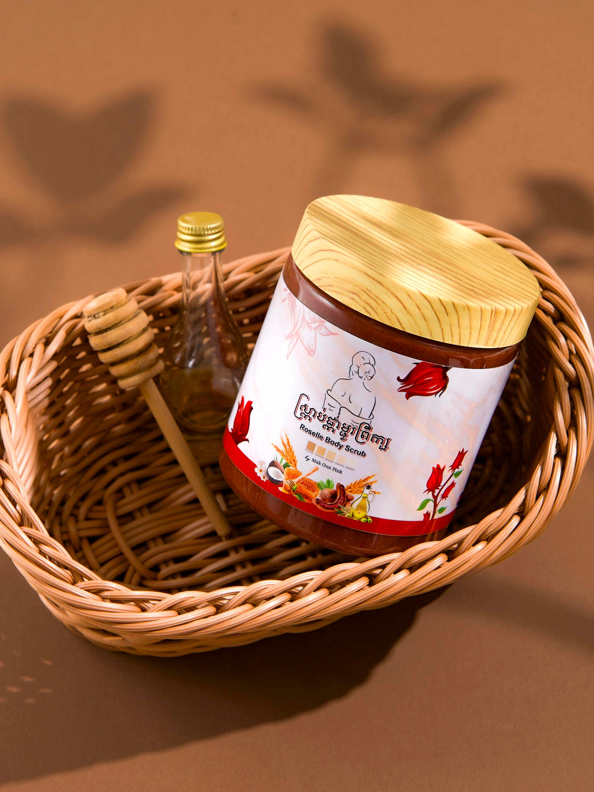ស្រ្កាប់ផ្កាម្ជូរព្រឹក-Natural Scrub 600g