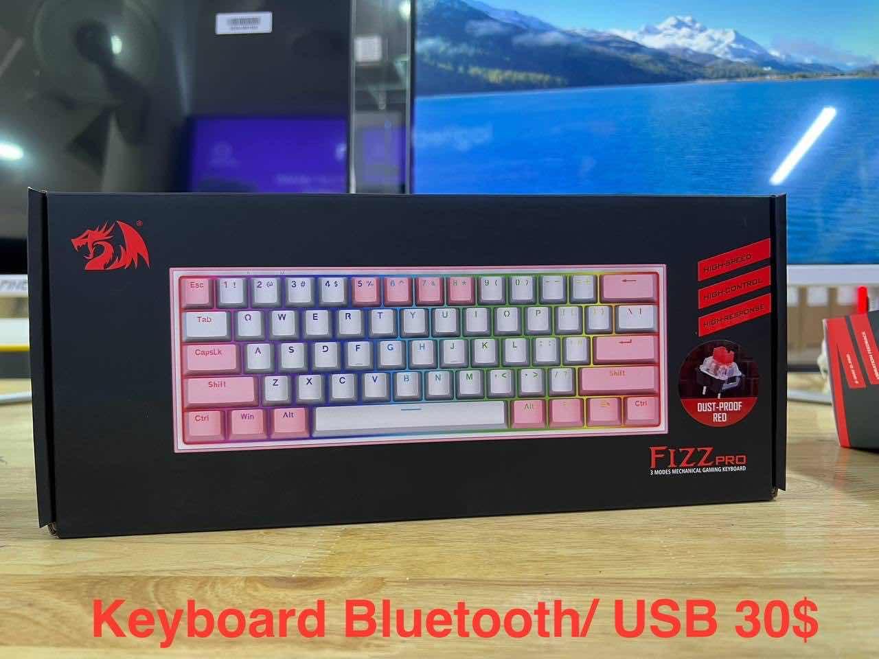 Redragon Wireless Keyboard RGB 30$