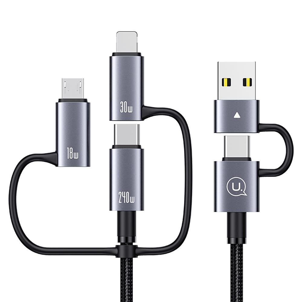 USAMS 240W 6In1 Aluminum Alloy Fast Charging and Data Cable