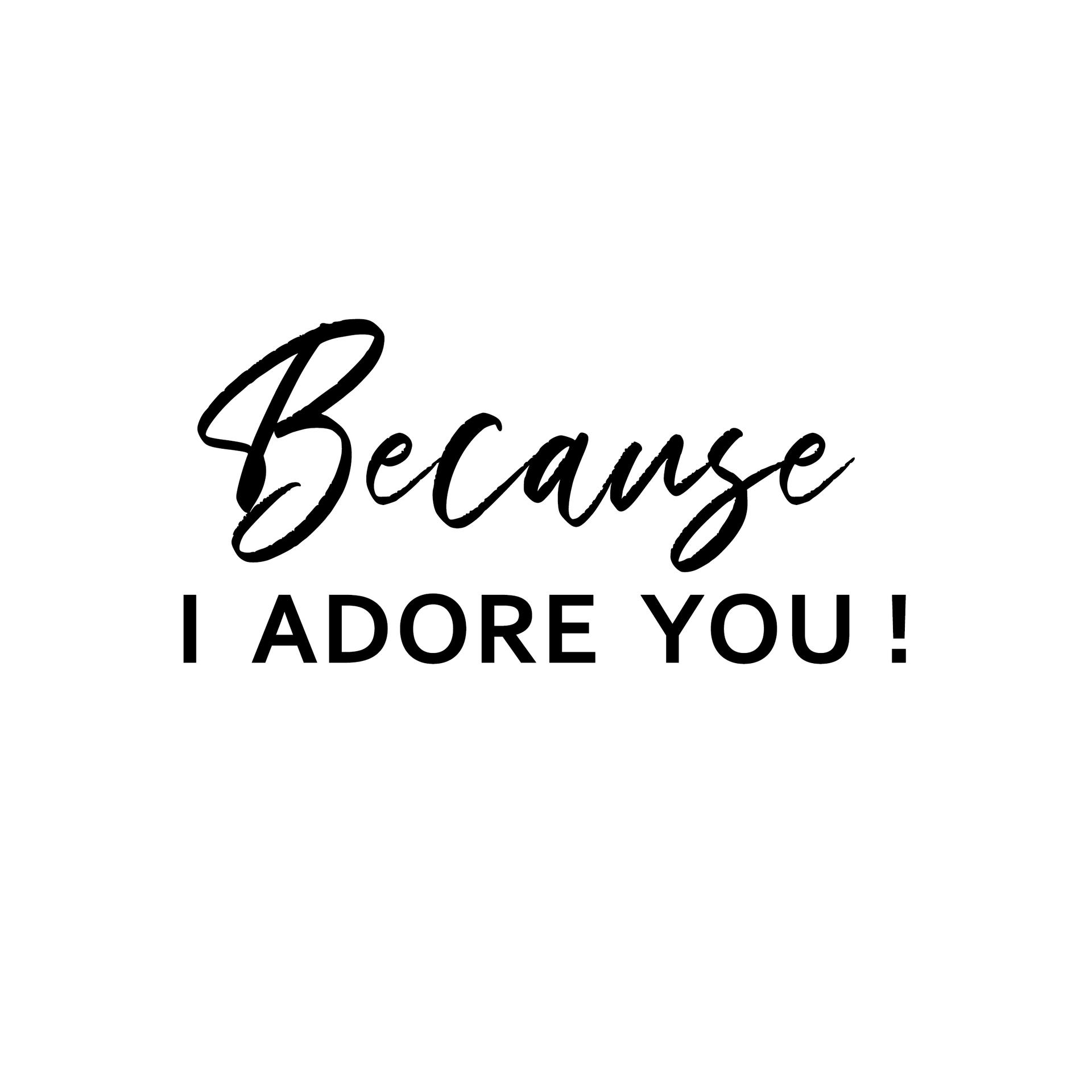 Because I Adore You!