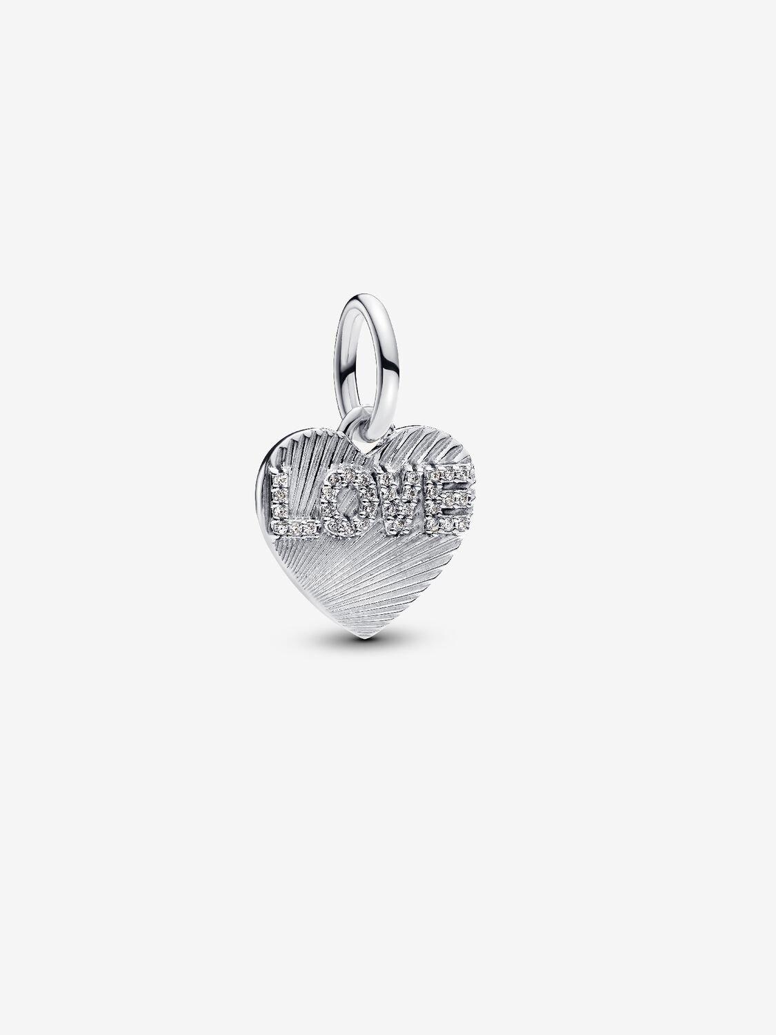 Engravable Love Heart Dangle Charm