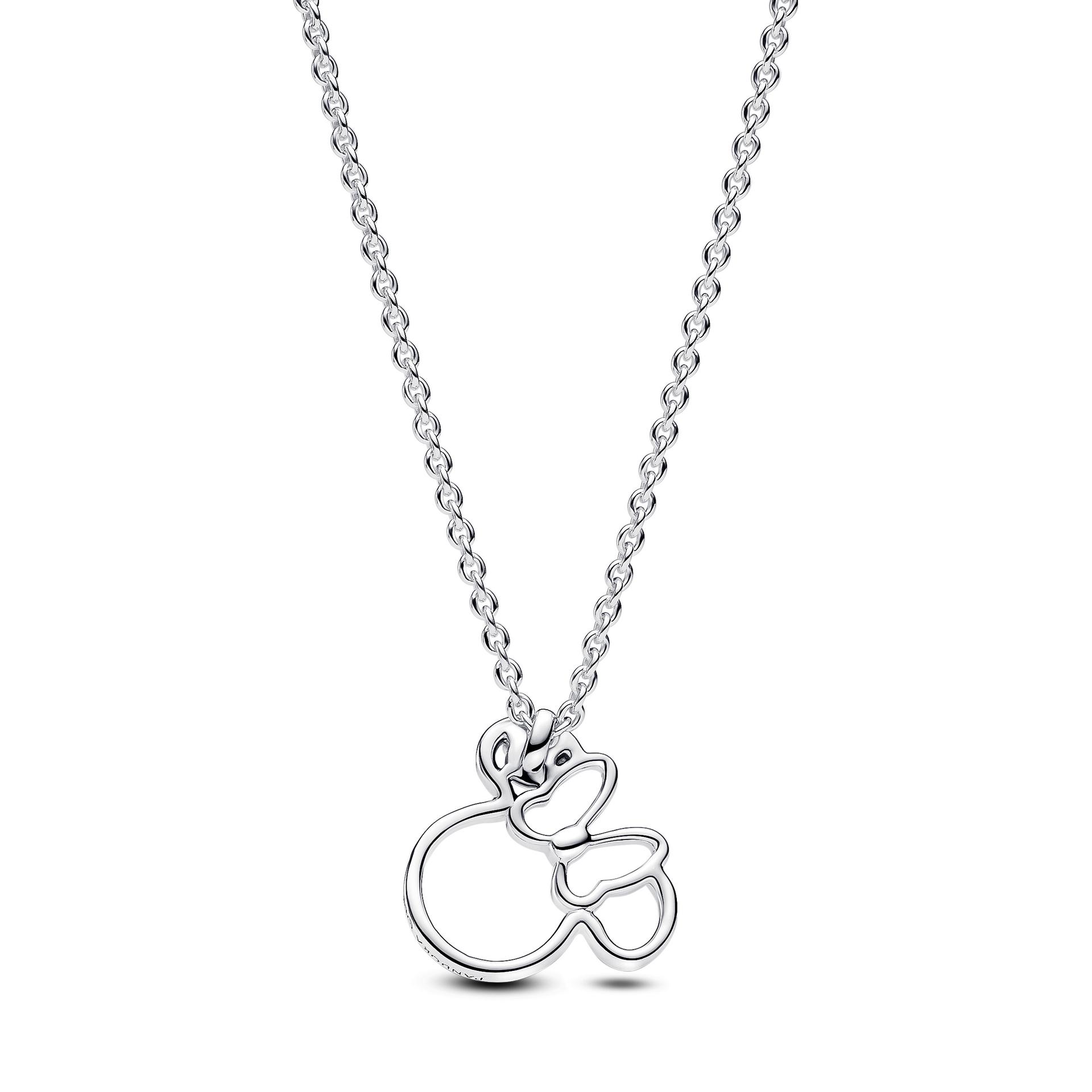 Pandora Disney Mickey and Minnie Mouse Silhouette Necklace