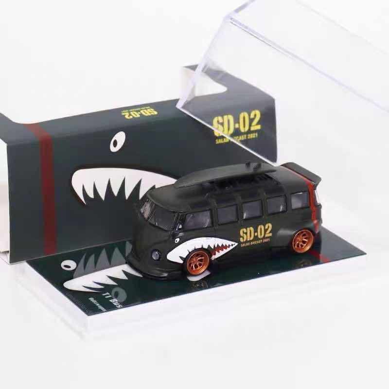 VW Volkswagen T1 wide body pickup van Gulf Claw paint alloy car model