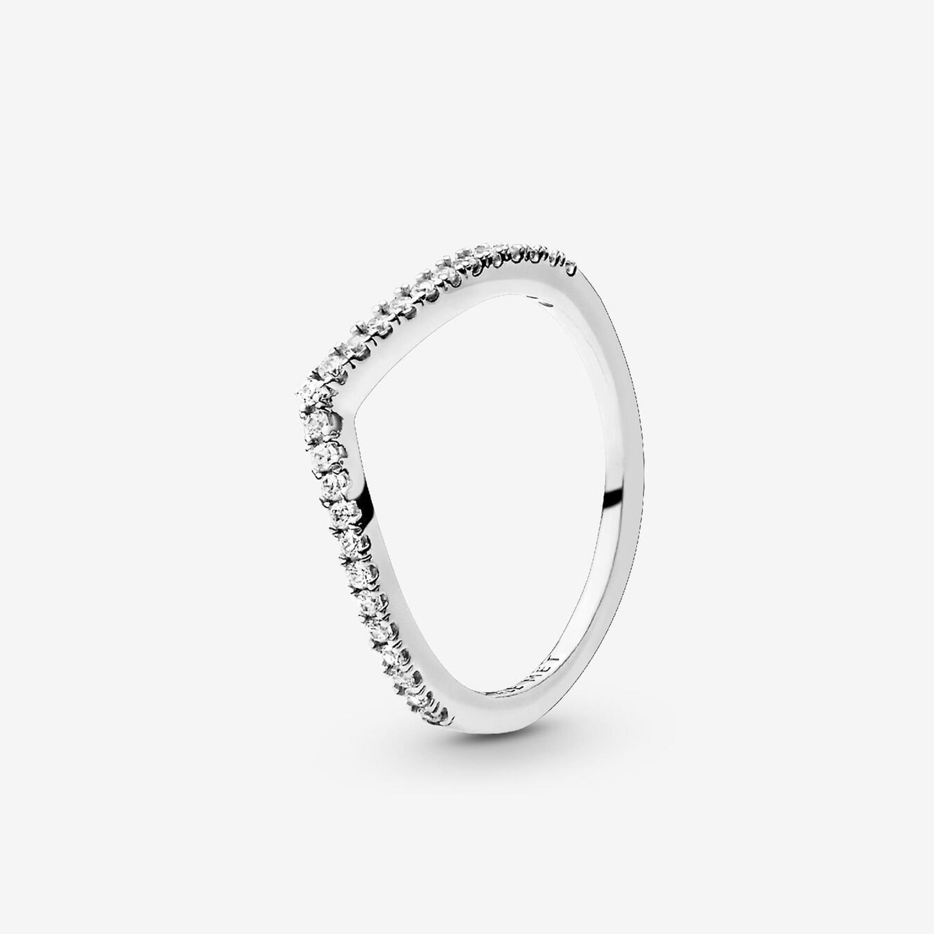 Pandora Sparkling Wishbone Ring