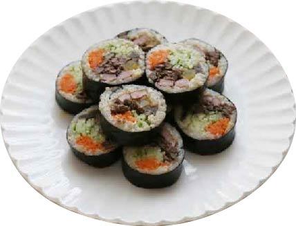 Beef Bulgogi Kimbap-គីមប៉ាប់សាច់គោ-소고기 김밥