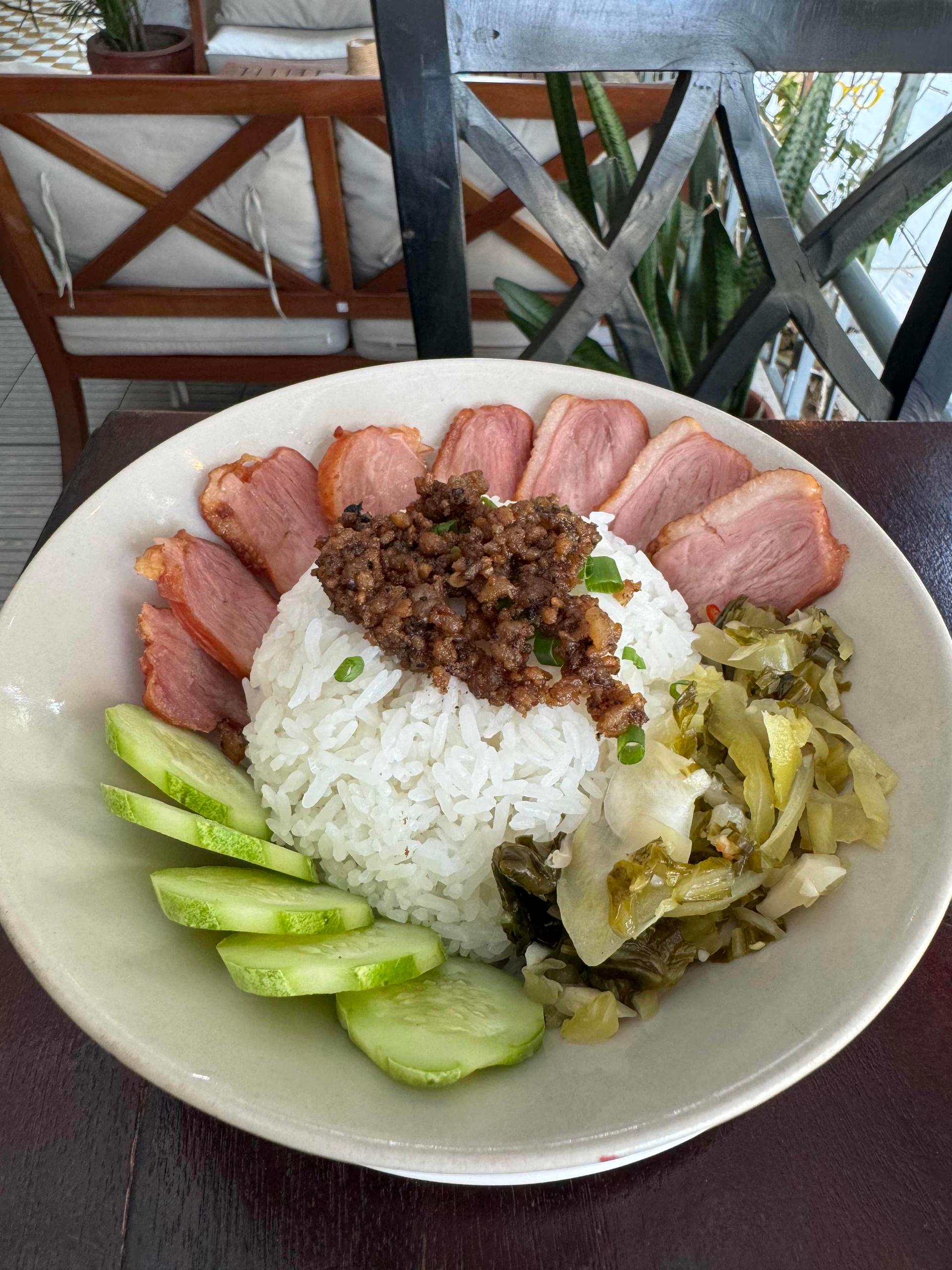 Steamed Rice with Smoke Duck Breast 