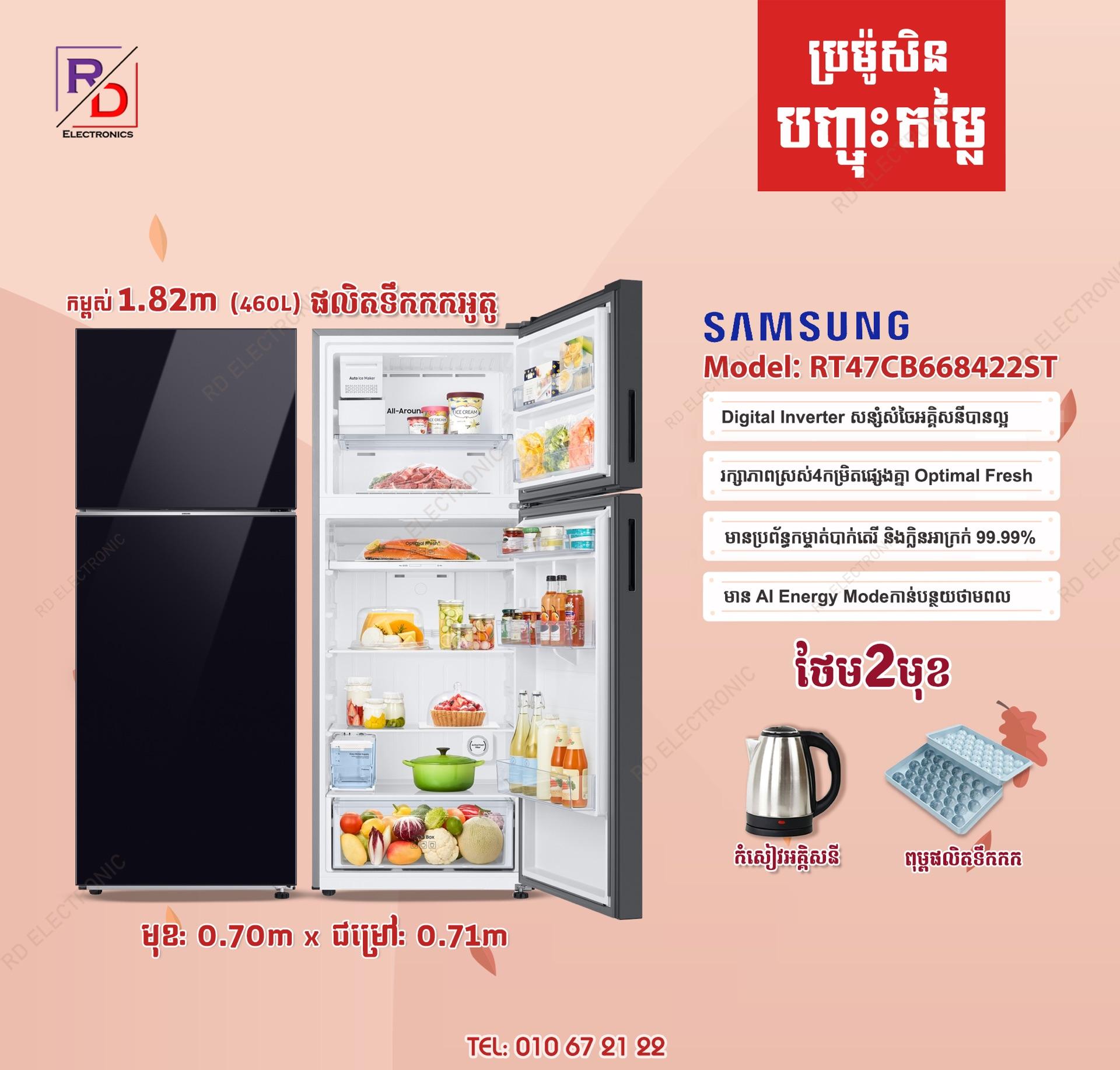 Samsung RT47 - 1.82m (460L) ផលិតទឹកកកអូតូ
