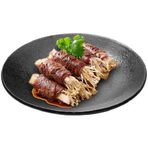 Beef mushroom roll-សាច់គោរុំផ្សឹត-팽이버 섯말이 우산겹