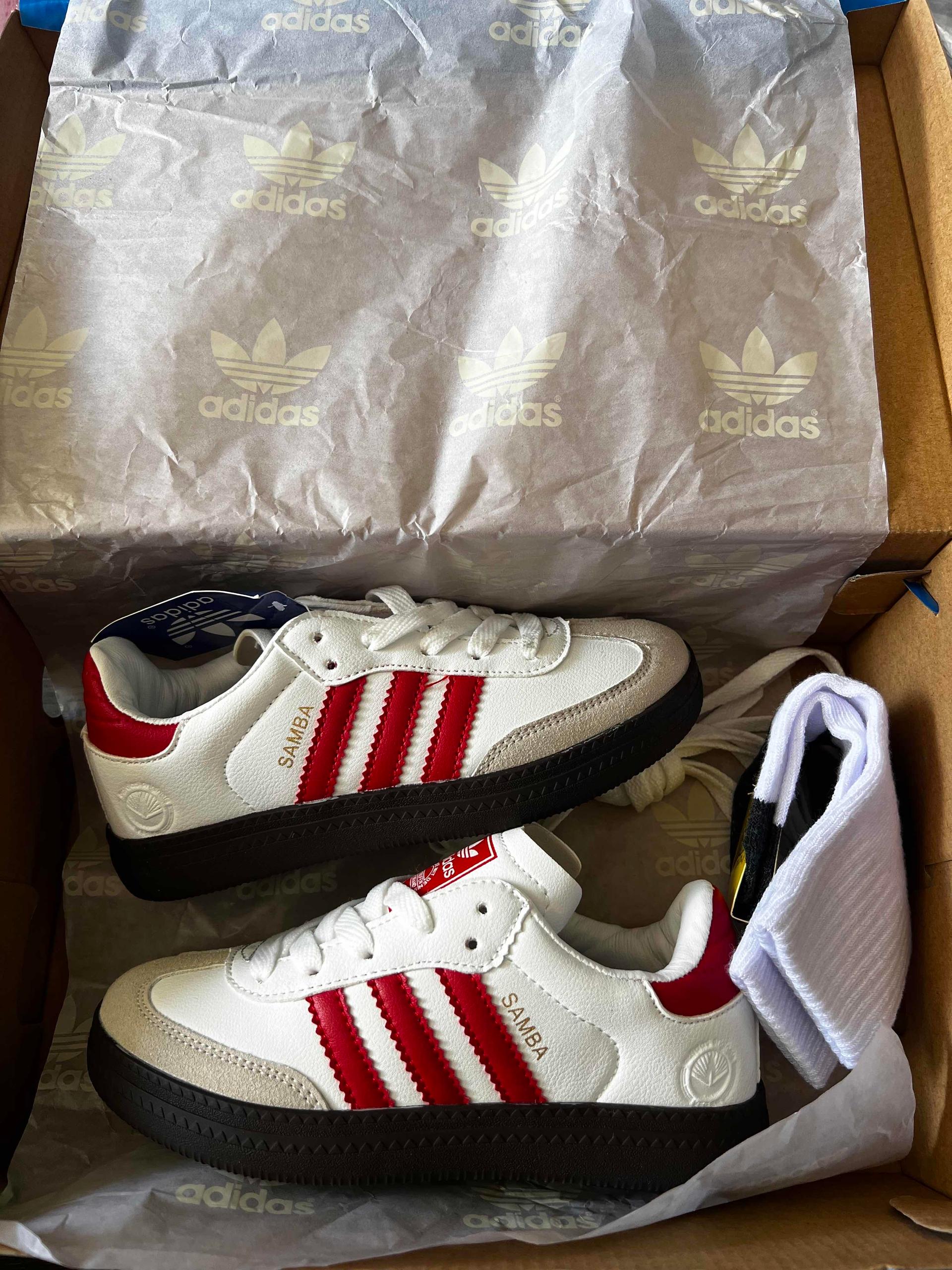 Adidas Samba White Red