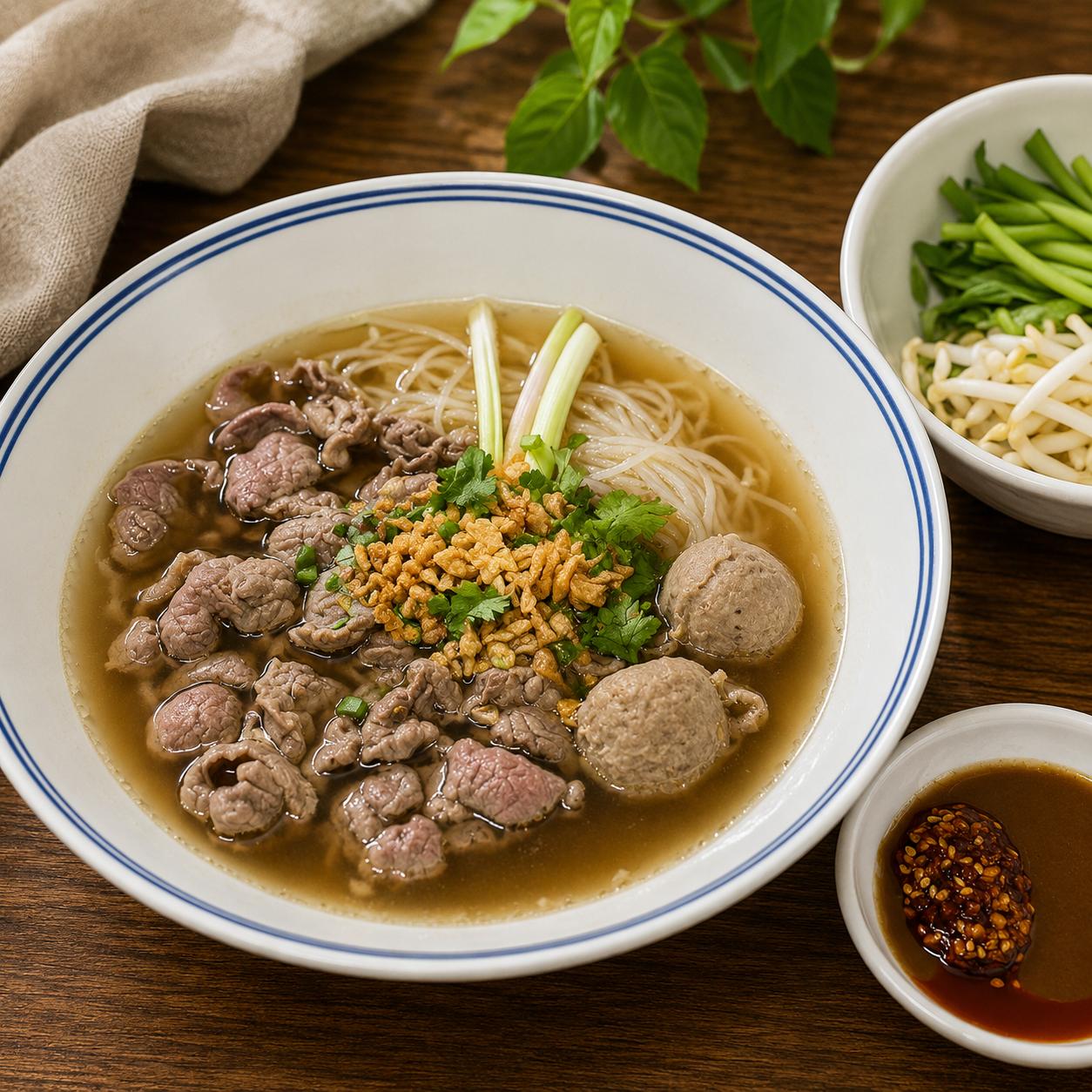 គុយទាវសាច់គោ ប្រហិតសាច់គោ / Beef Noodle