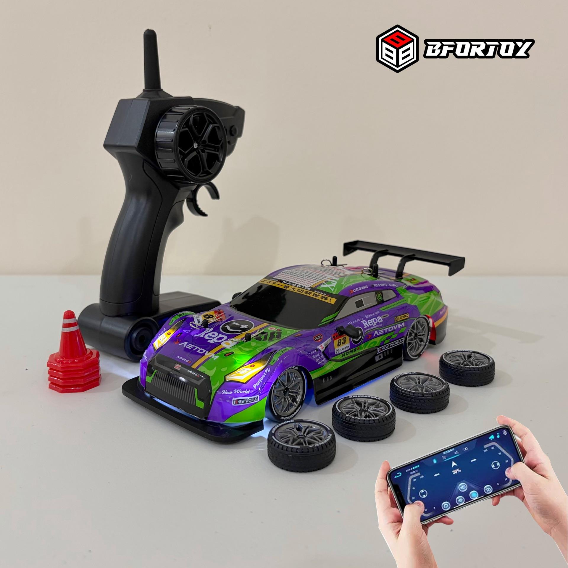 1/24 GTR Drfit Rc car - អាចបញ្ចាតាម App & Remote control