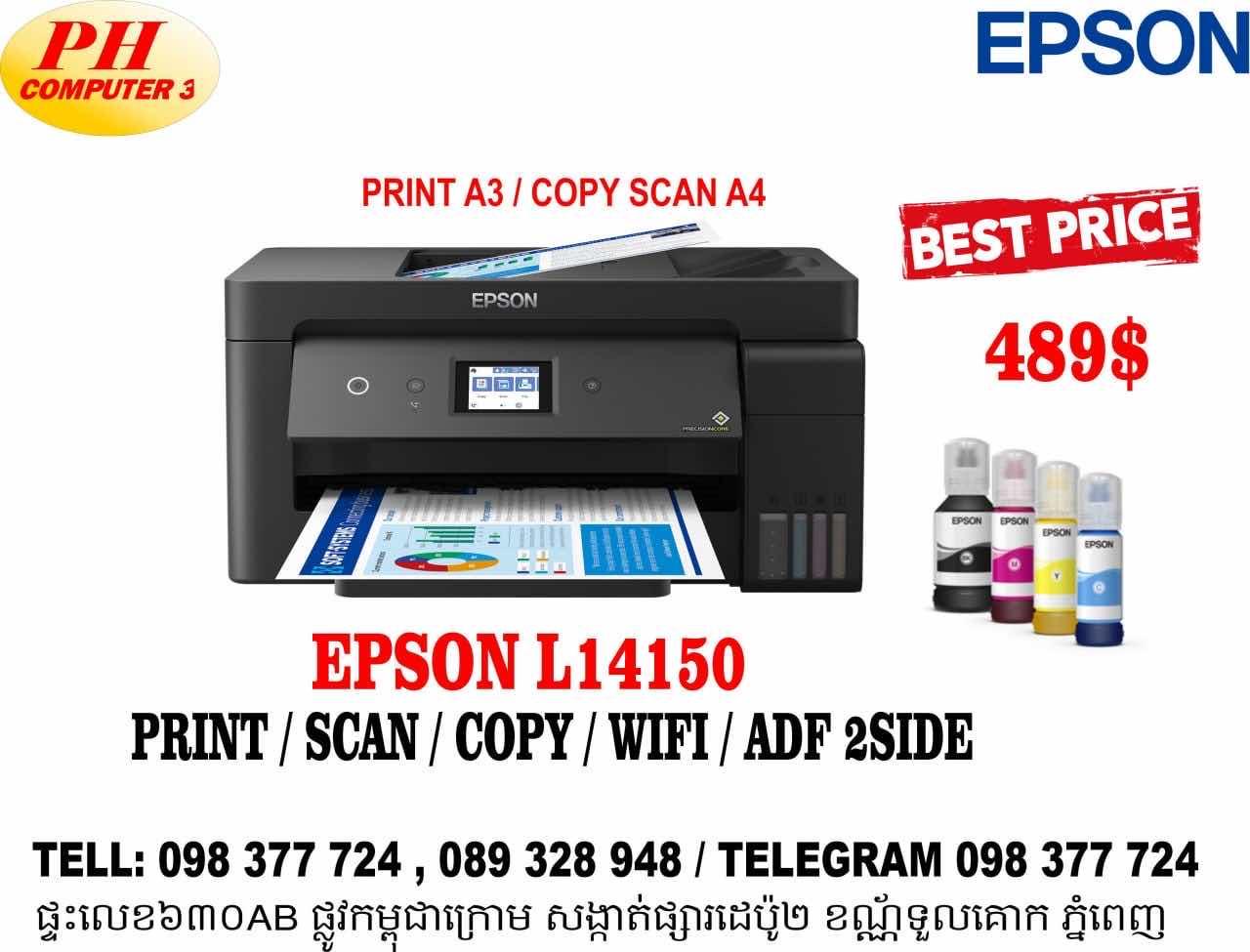 Epson L14150 /Print Scan Copy Wifi ADF A4 A3 489$