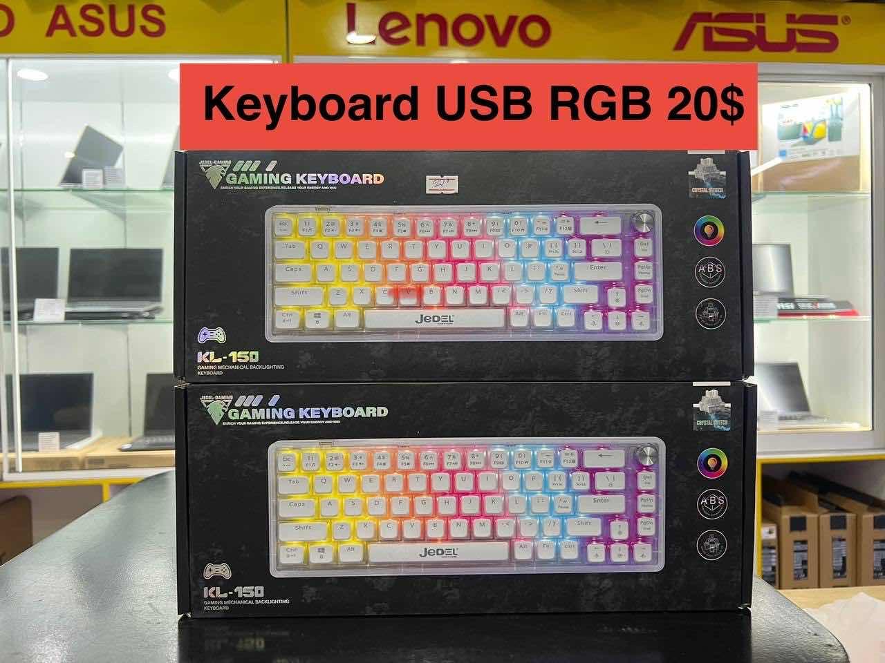 Mechanical Keyboard USB RGB 20$