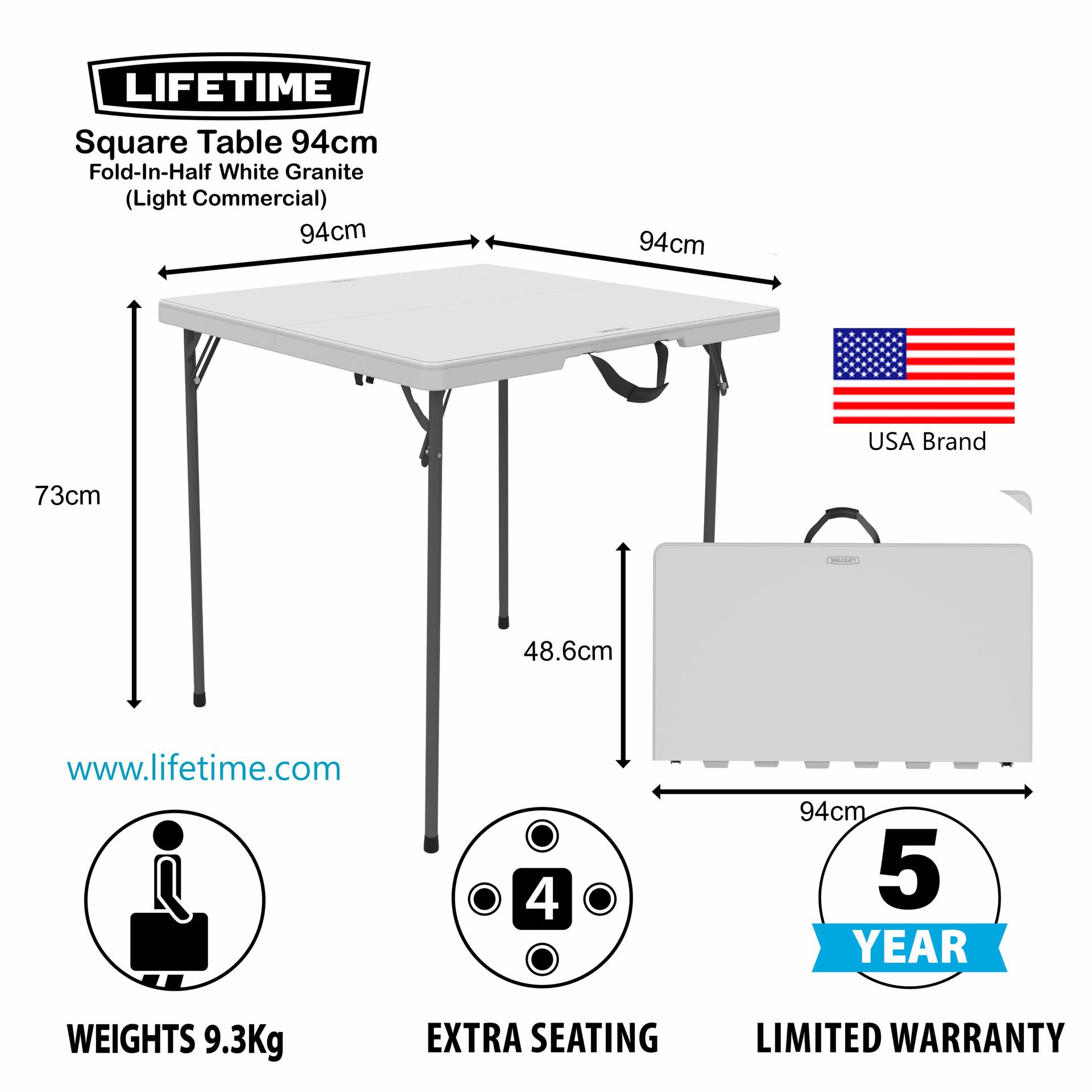 Square Table 94cm