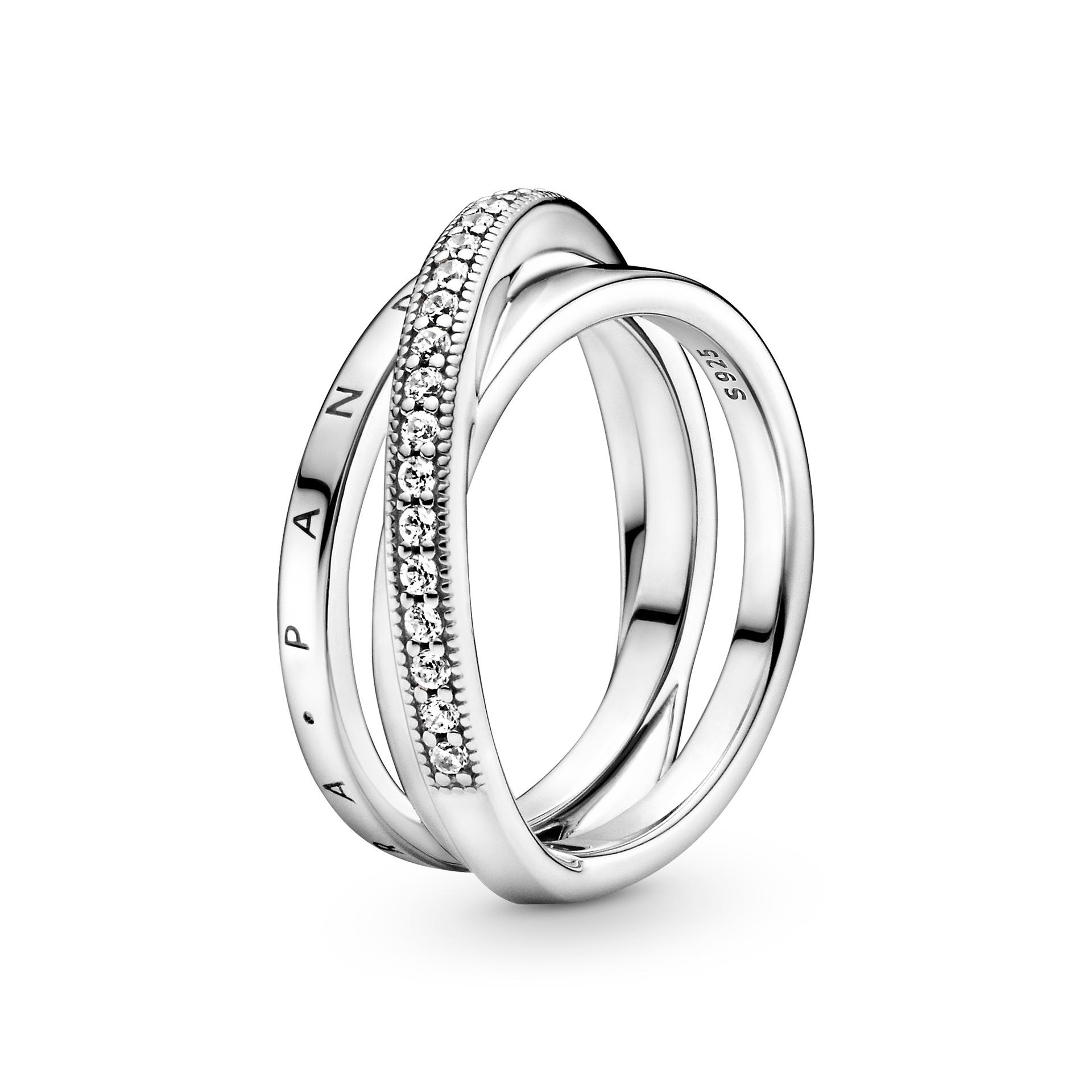 Pandora Crossover Triple Band Ring