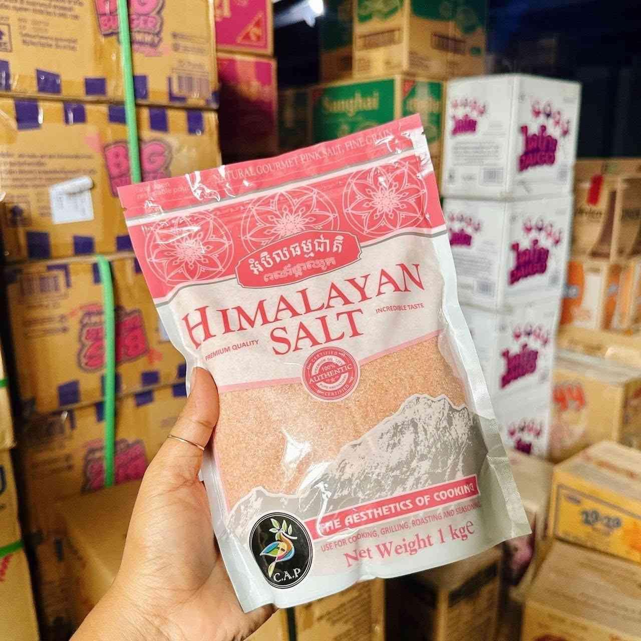 Himalayan pink salt fine 1kg អំបិលម៉ត់