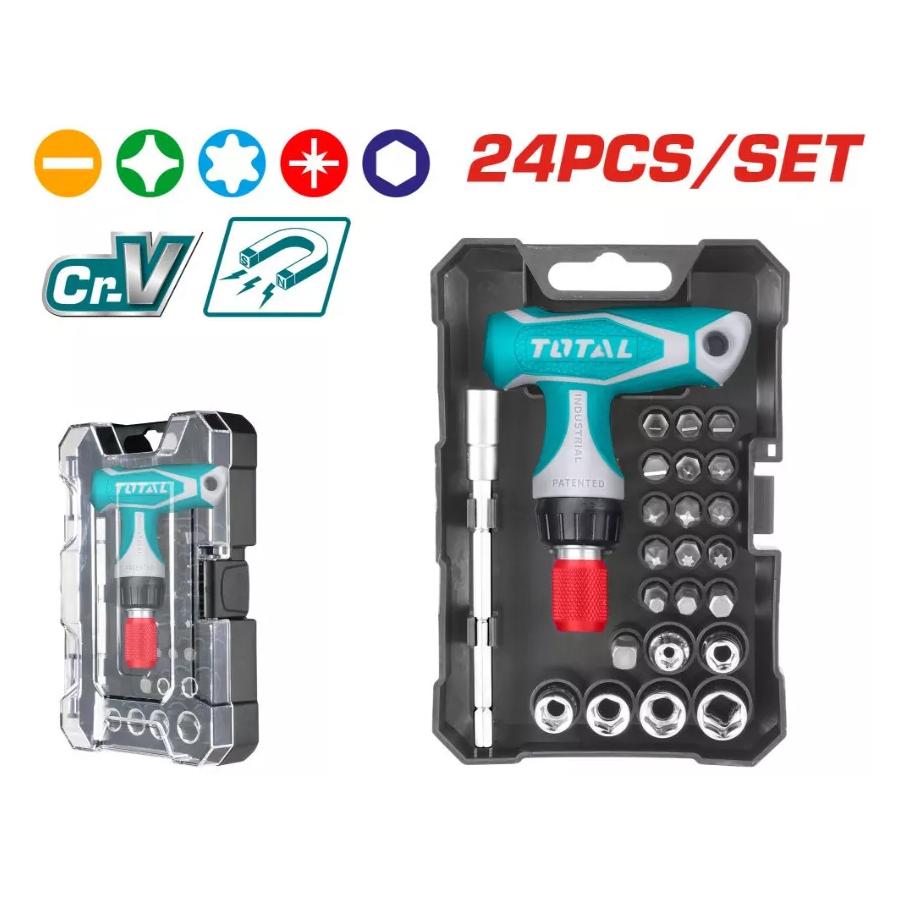 24 Pcs T-Handle Wrench Screwdriver Set