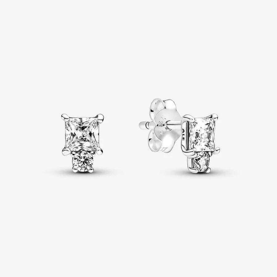 Pandora Sparkling Round & Square Earrings