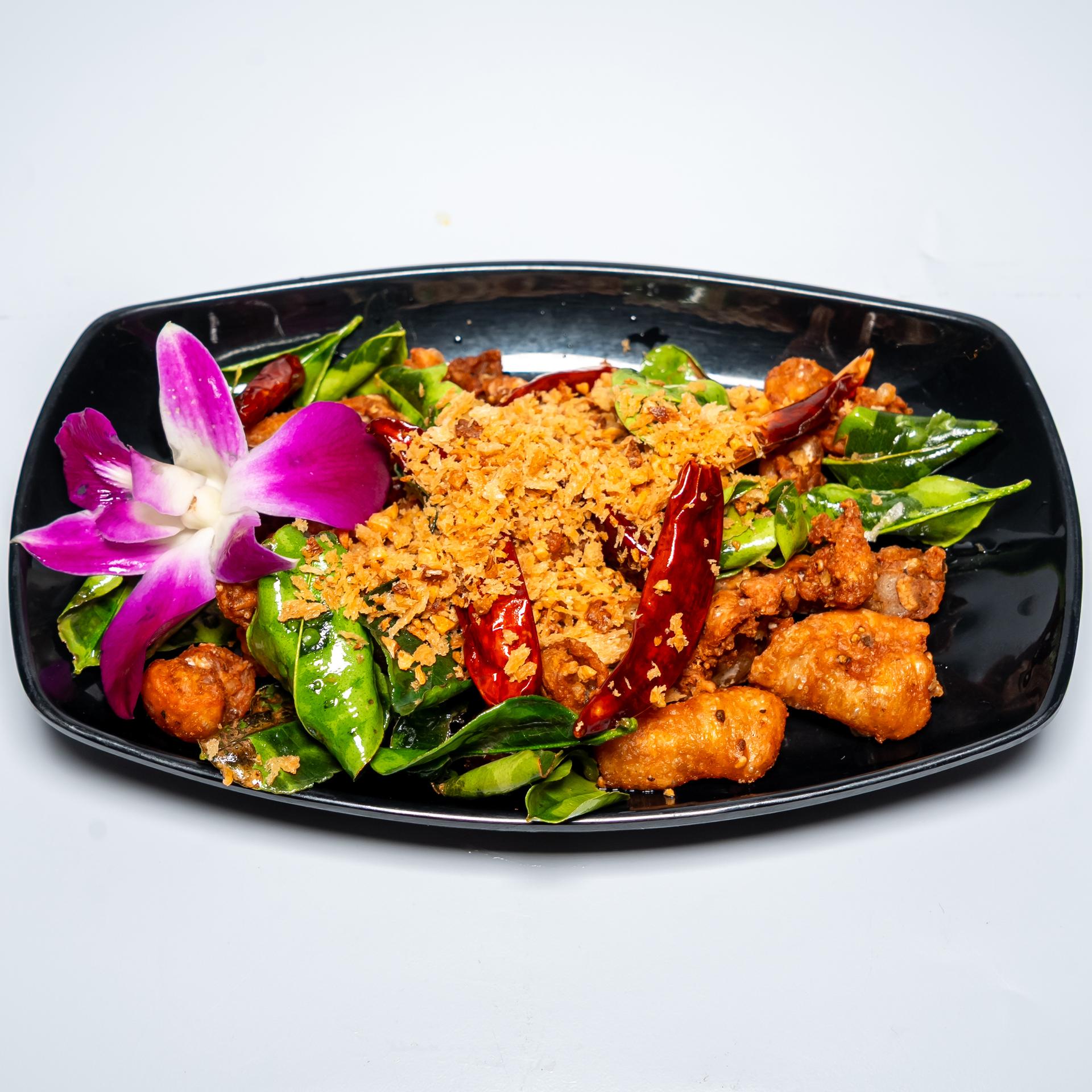 សរសៃកែងមាន់បំពងខ្ទឹមស