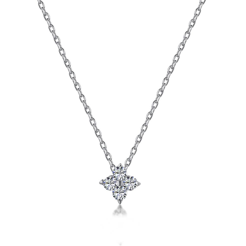 Icônic Crystals 0.5 ct - Clover Zircone  Necklace
