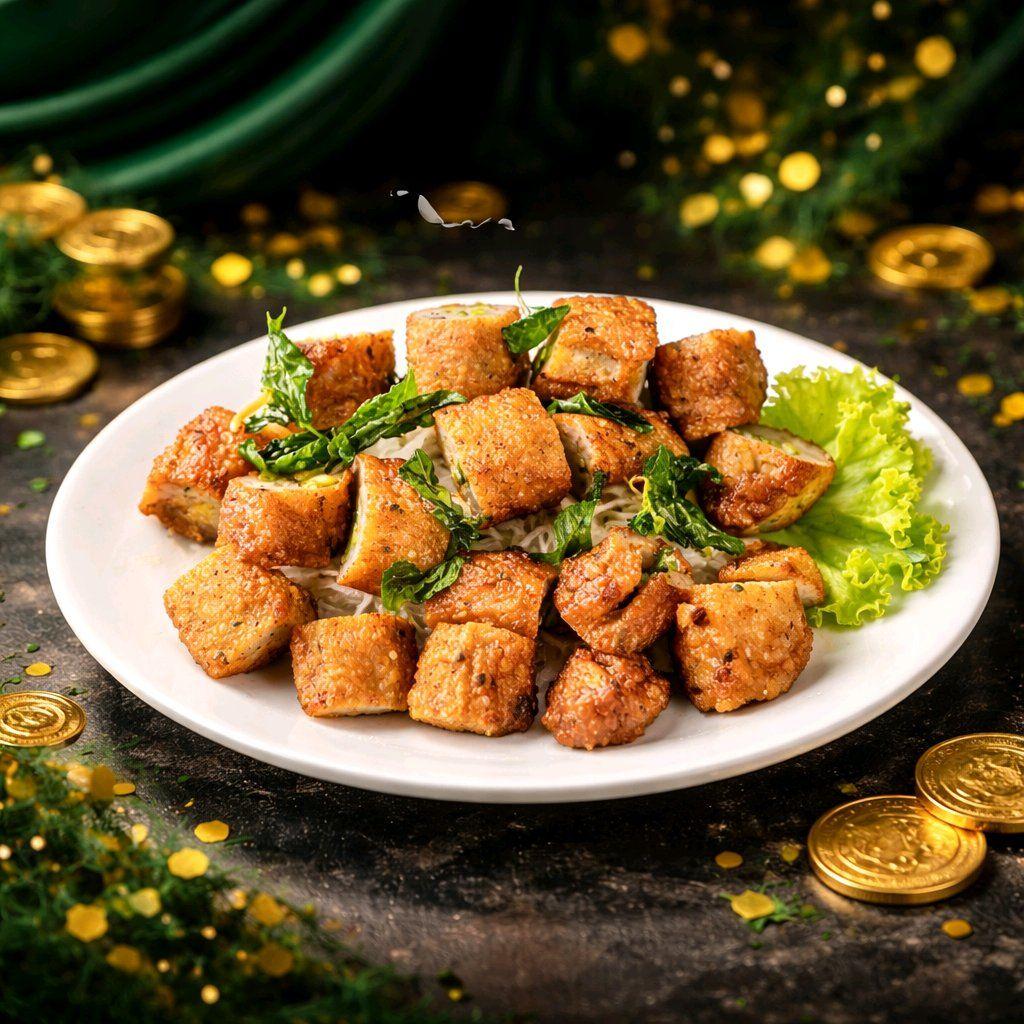ប្រហិតសណ្តែកគួរ / Deep Fried Fishball with Yard Long Bean