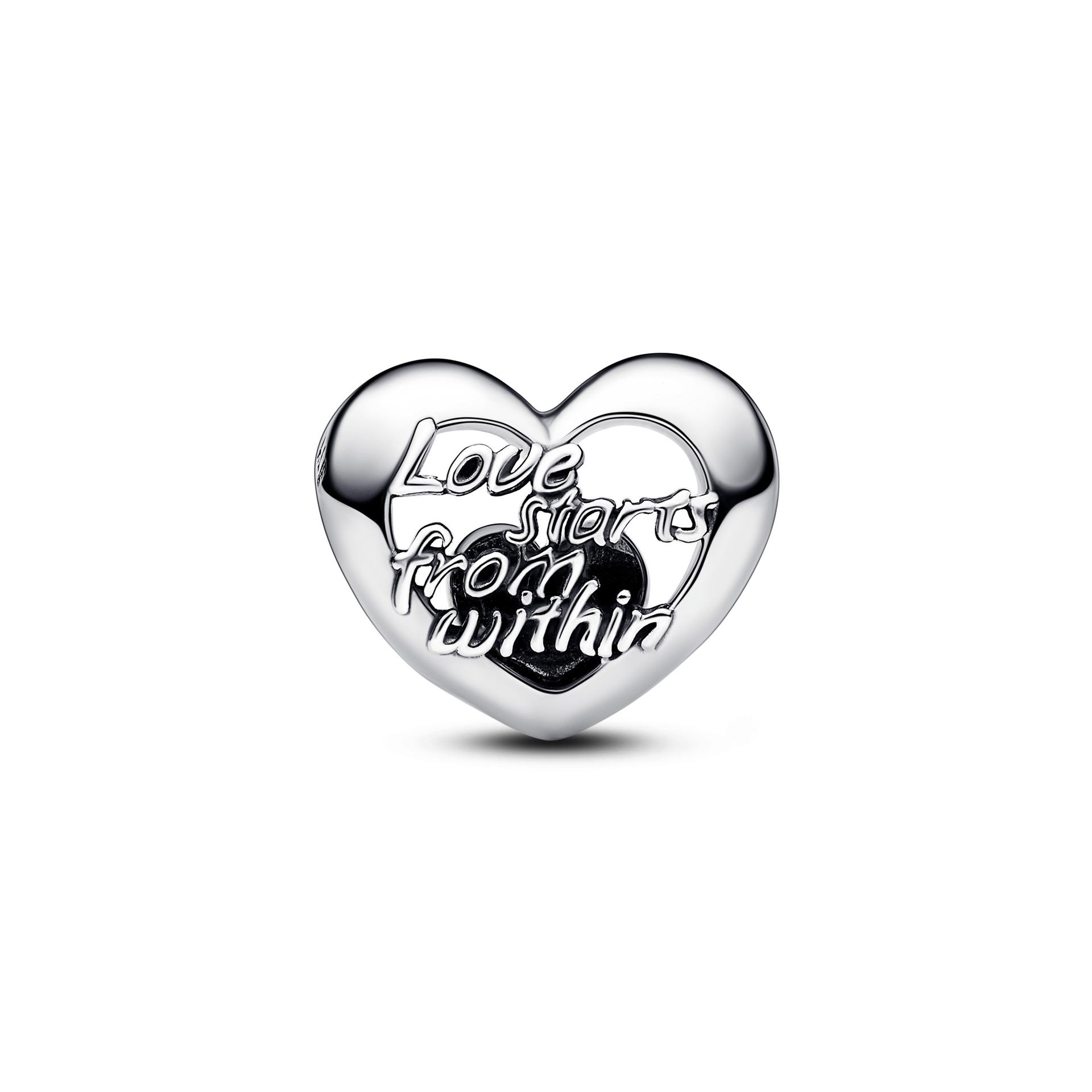 Pandora Openwork Heart & Script Charm
