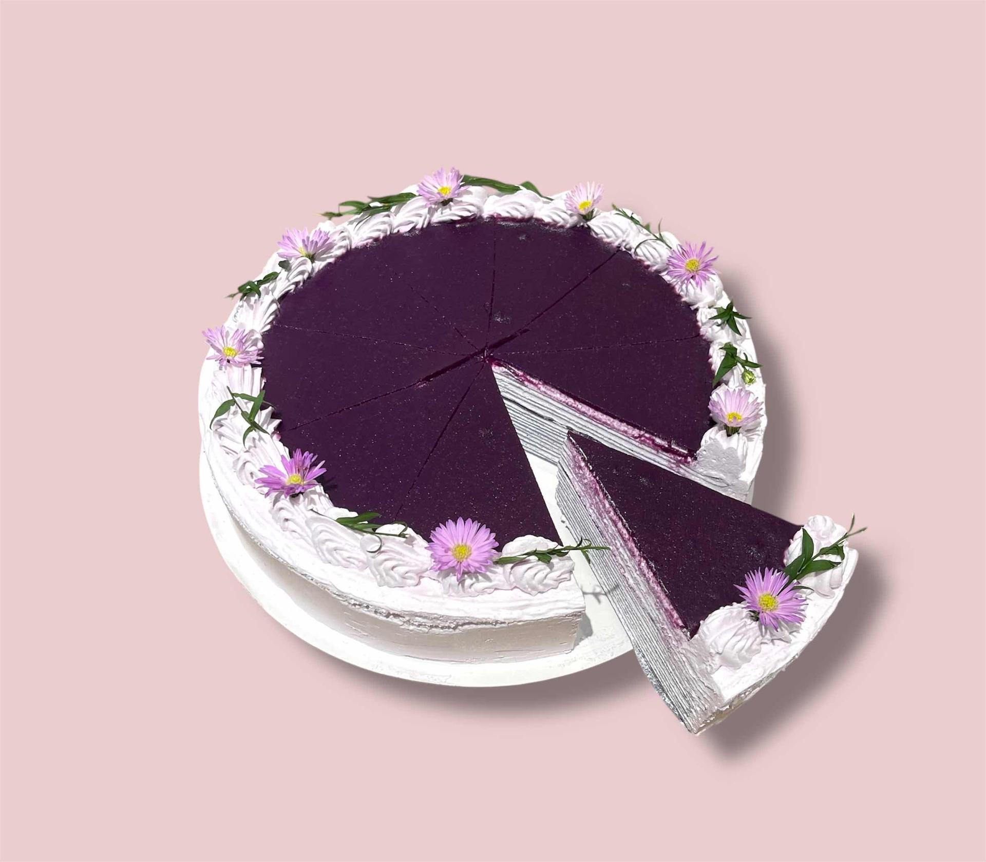 Ube Mille Crepe ( Sweet potato )