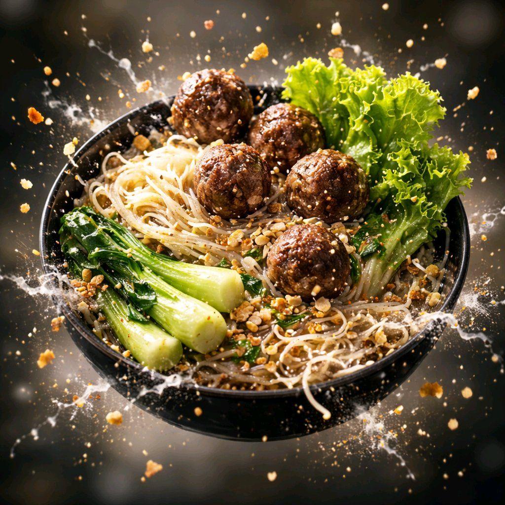 គុយទាវប្រហិតសាច់គោ / Chinese Noodle Soup with Beef Meatball