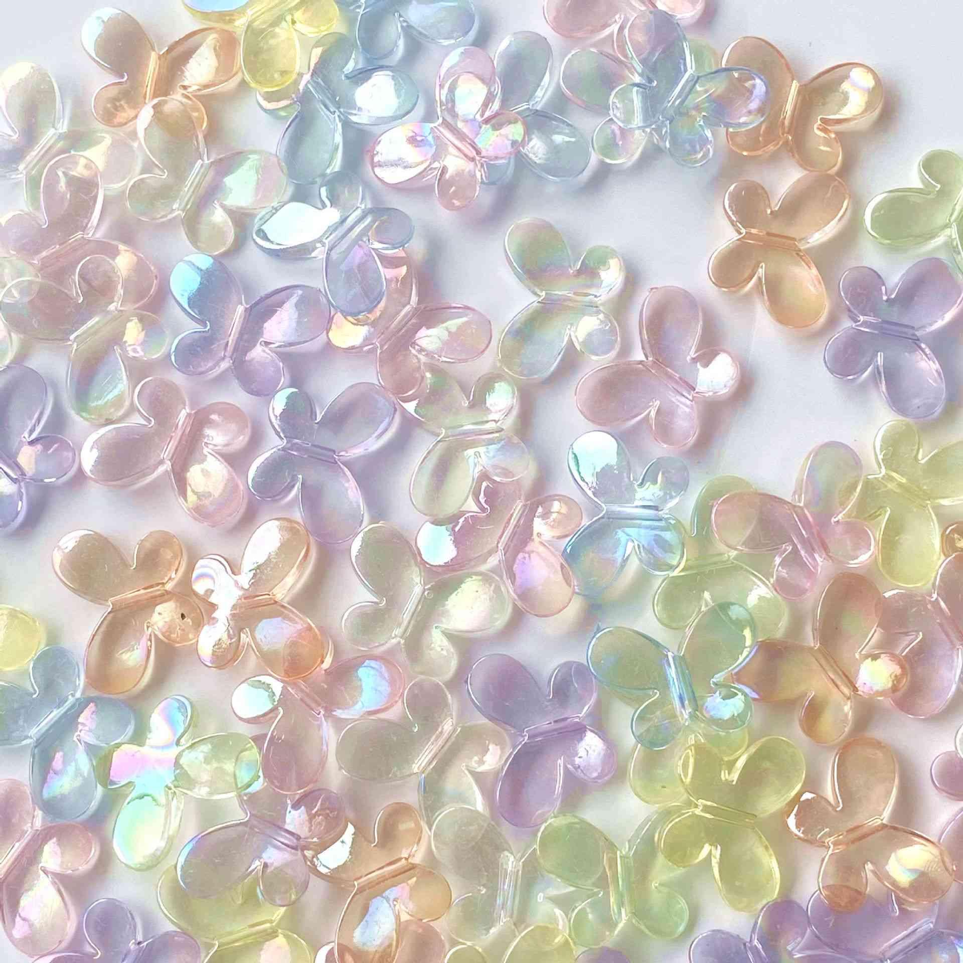 Clear butterfly bead