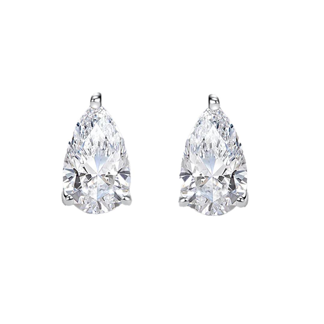 Icônic Crystals Pear Stud Earring