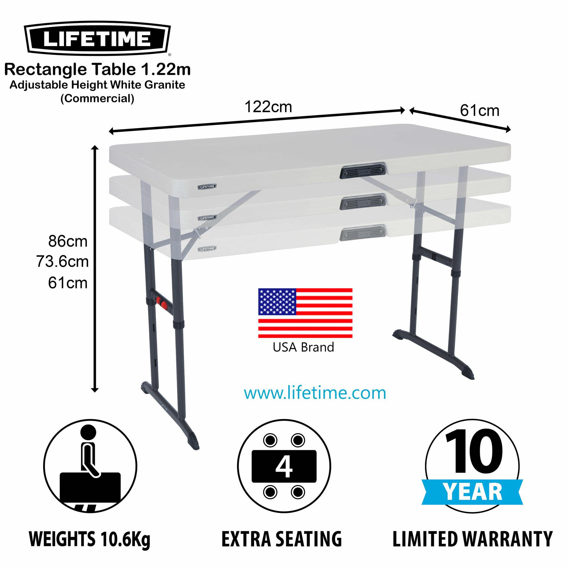 Rectangle Table 1.2m
