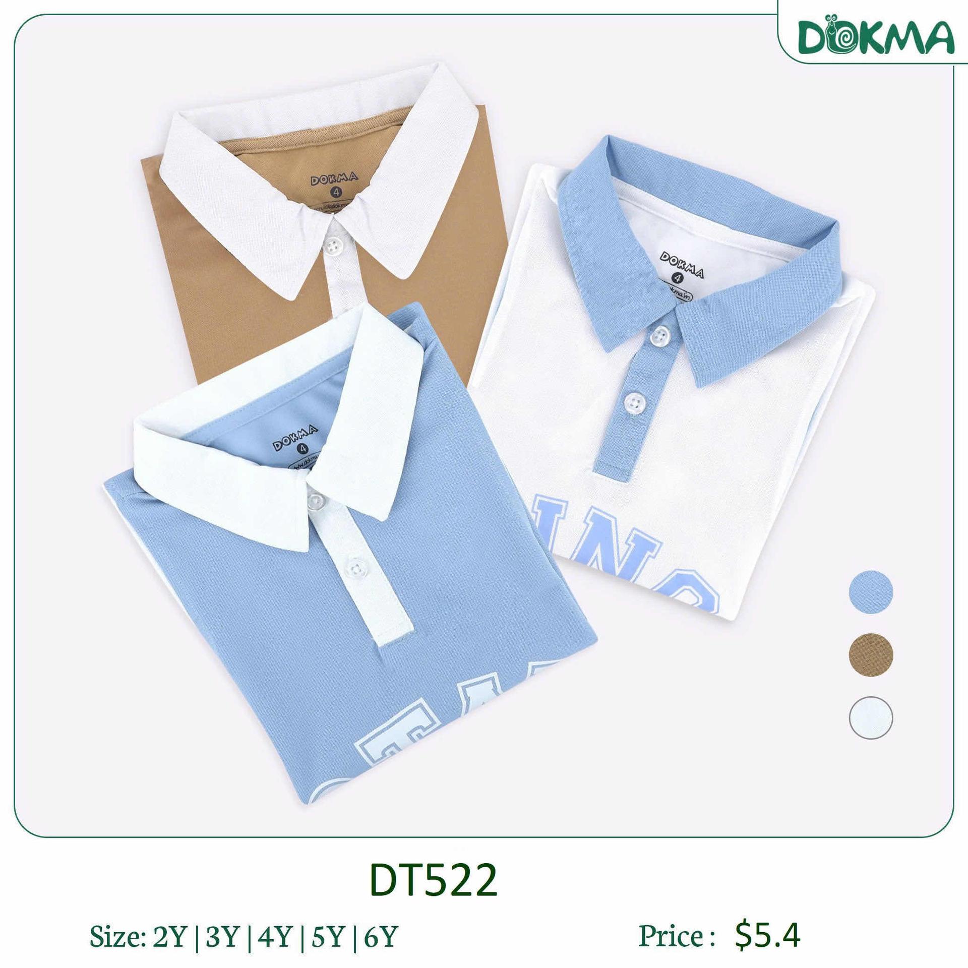 DT522 អាវយឺតដៃខ្លី កបើក
