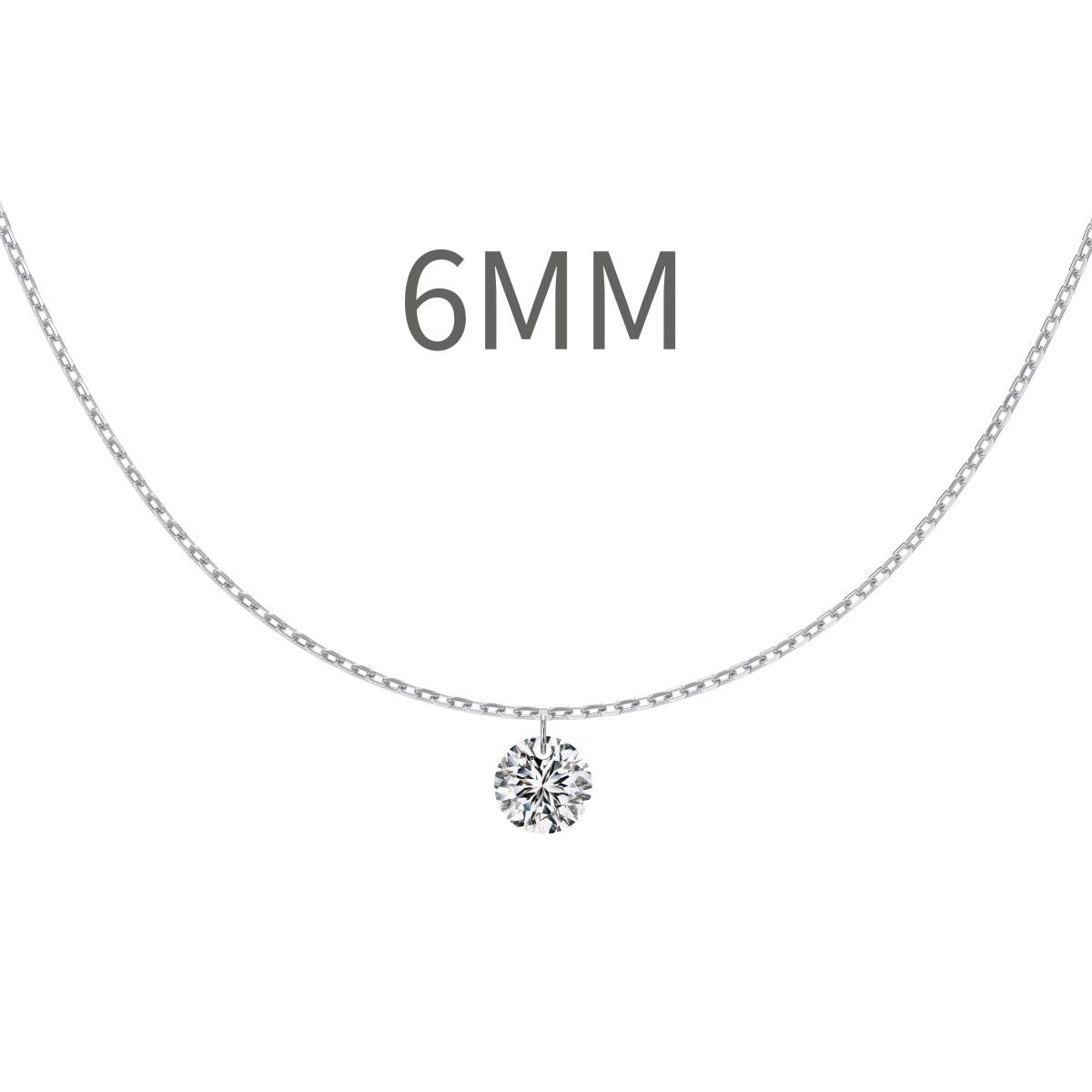 Icônic Crystals Essential Sparkle – 6mm Round Solitaire Necklace