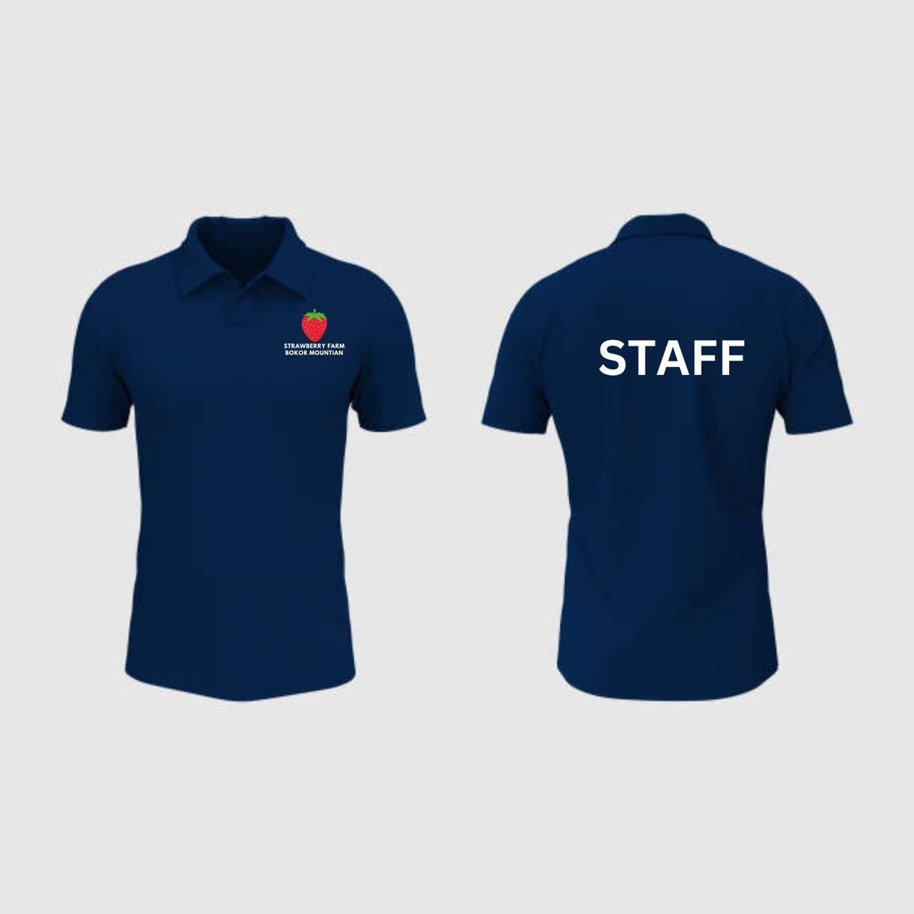 T-shirt collar neck with logo embroidery 2 position