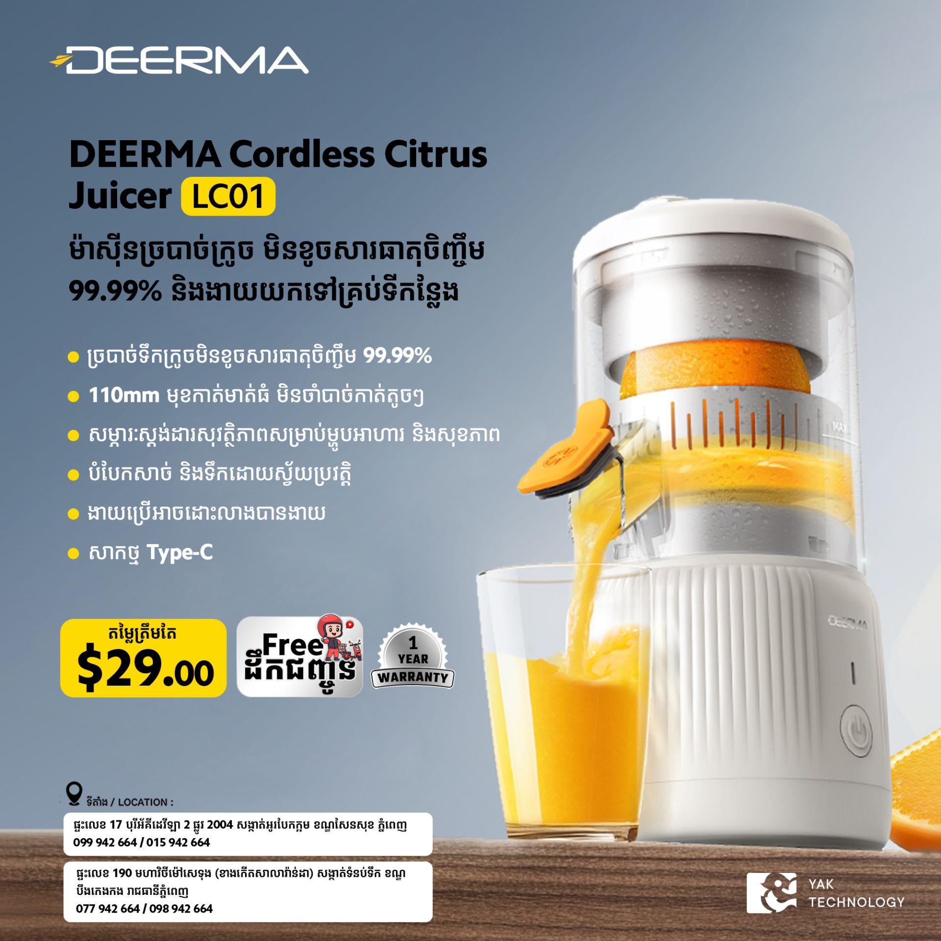 Deerma LC01 Cordless Citrus Juicer